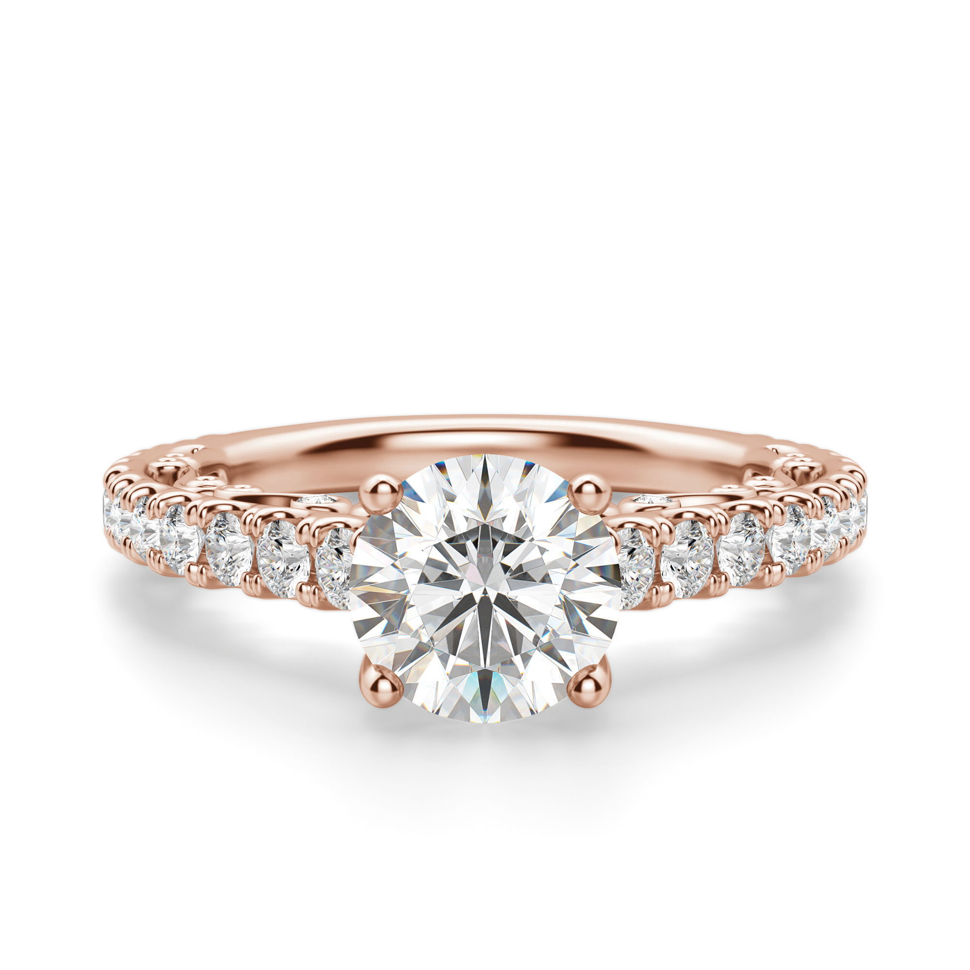 Fleur Round Cut Engagement Ring