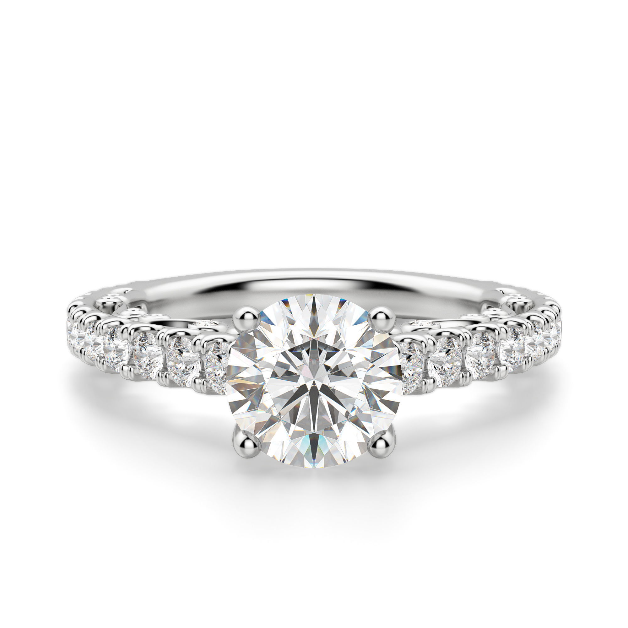 Fleur Round Cut Engagement Ring