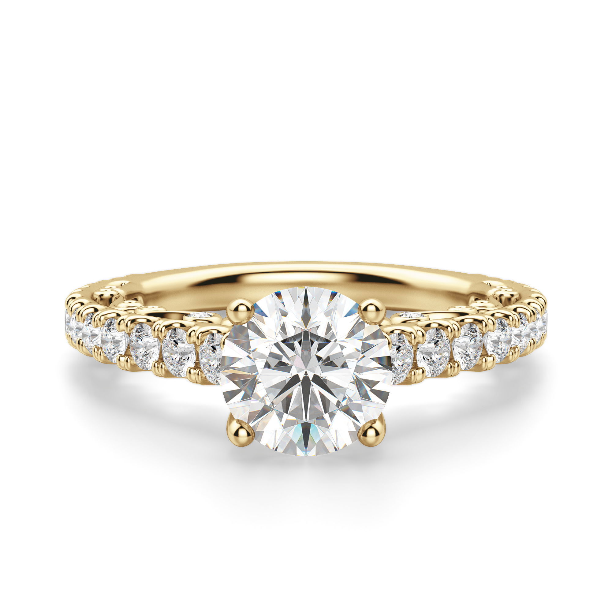Fleur Round Cut Engagement Ring