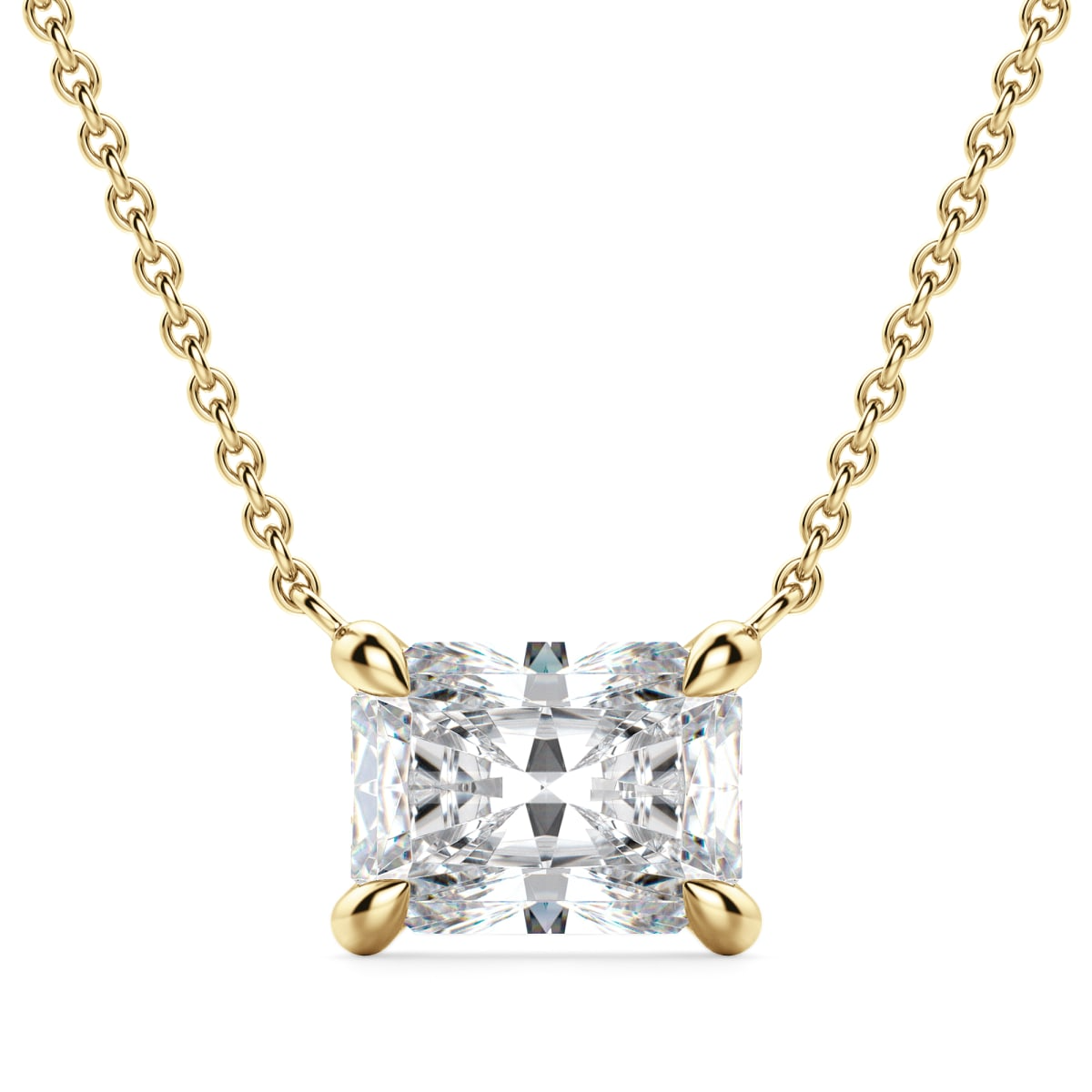 East-West Radiant Cut Necklace