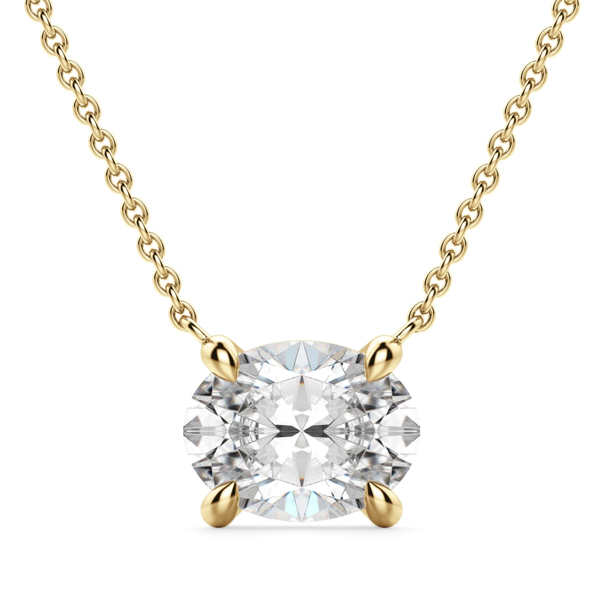 East-West Oval Cut Necklace