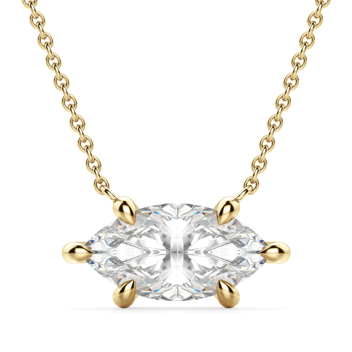 East-West Marquise Cut Necklace