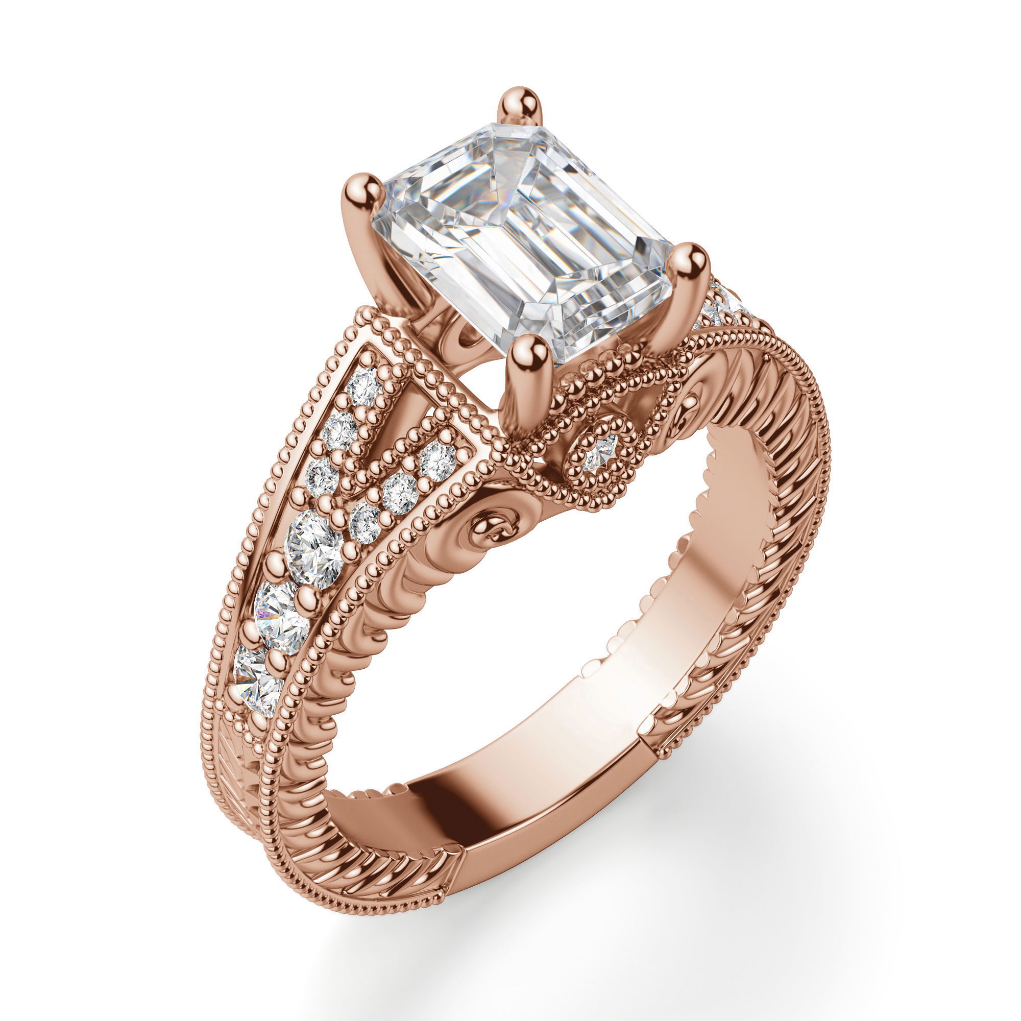 Valencia Emerald Cut Engagement Ring