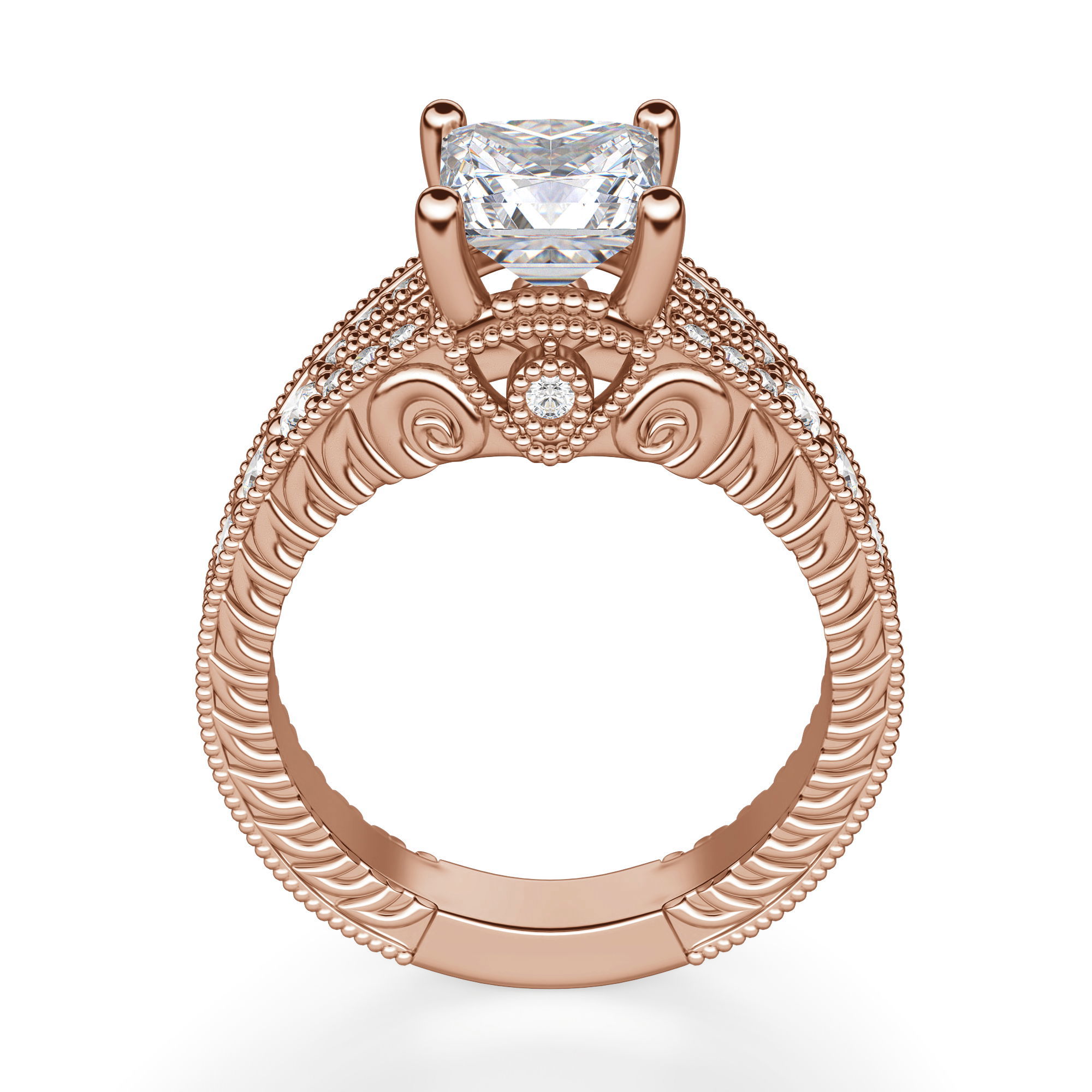 Valencia Princess Cut Engagement Ring