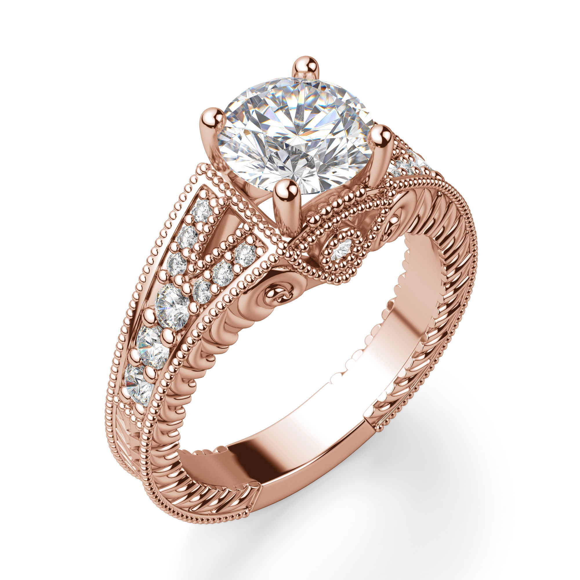 Valencia Round Cut Engagement Ring