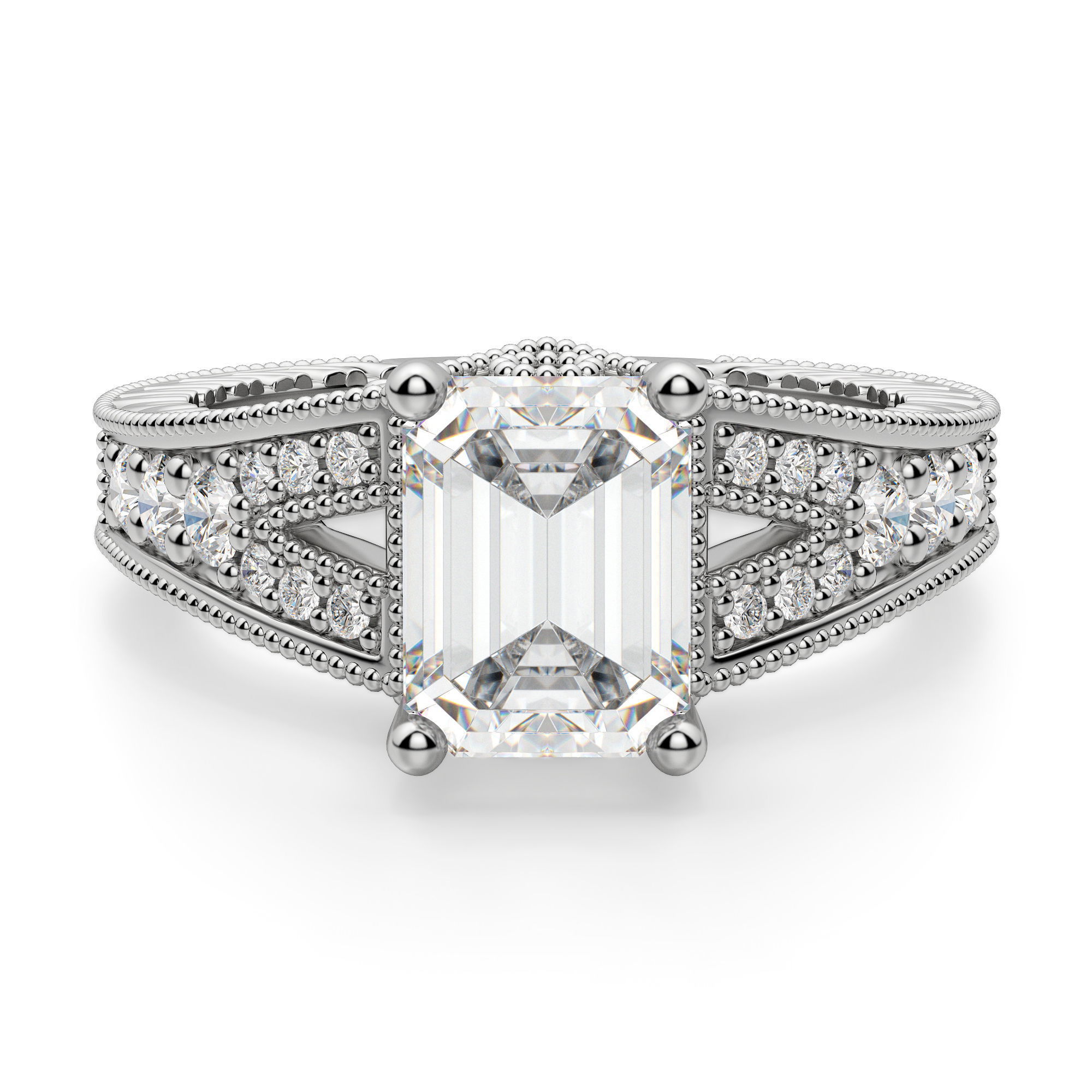 Valencia Emerald Cut Engagement Ring