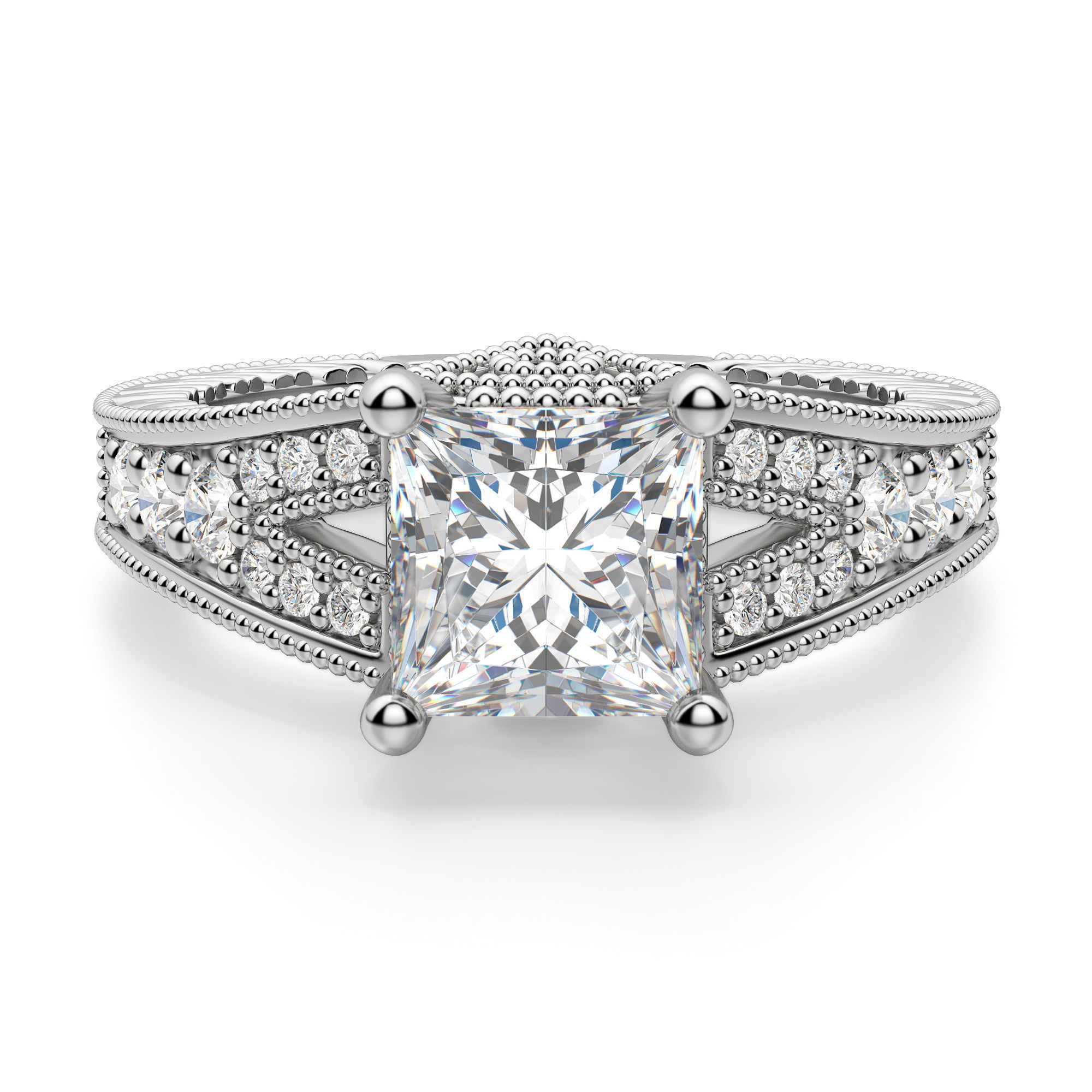 Valencia Princess Cut Engagement Ring Diamond Nexus