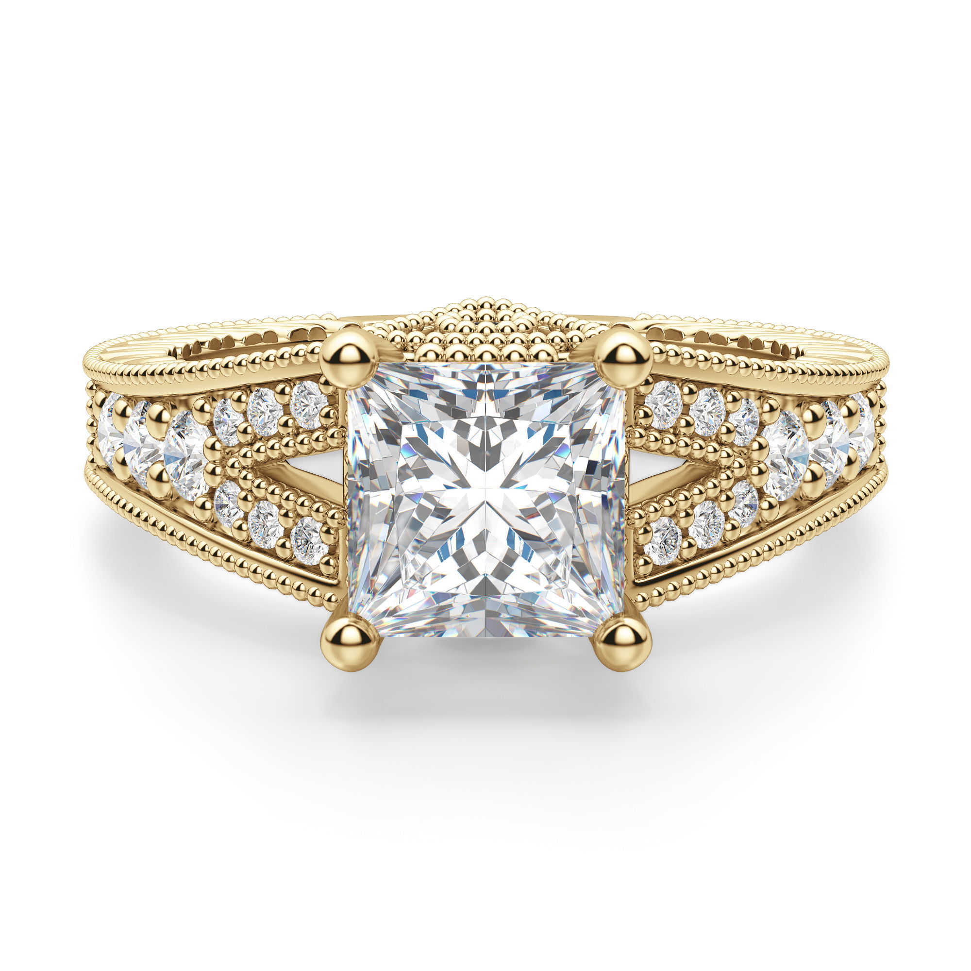 Valencia Princess Cut Engagement Ring