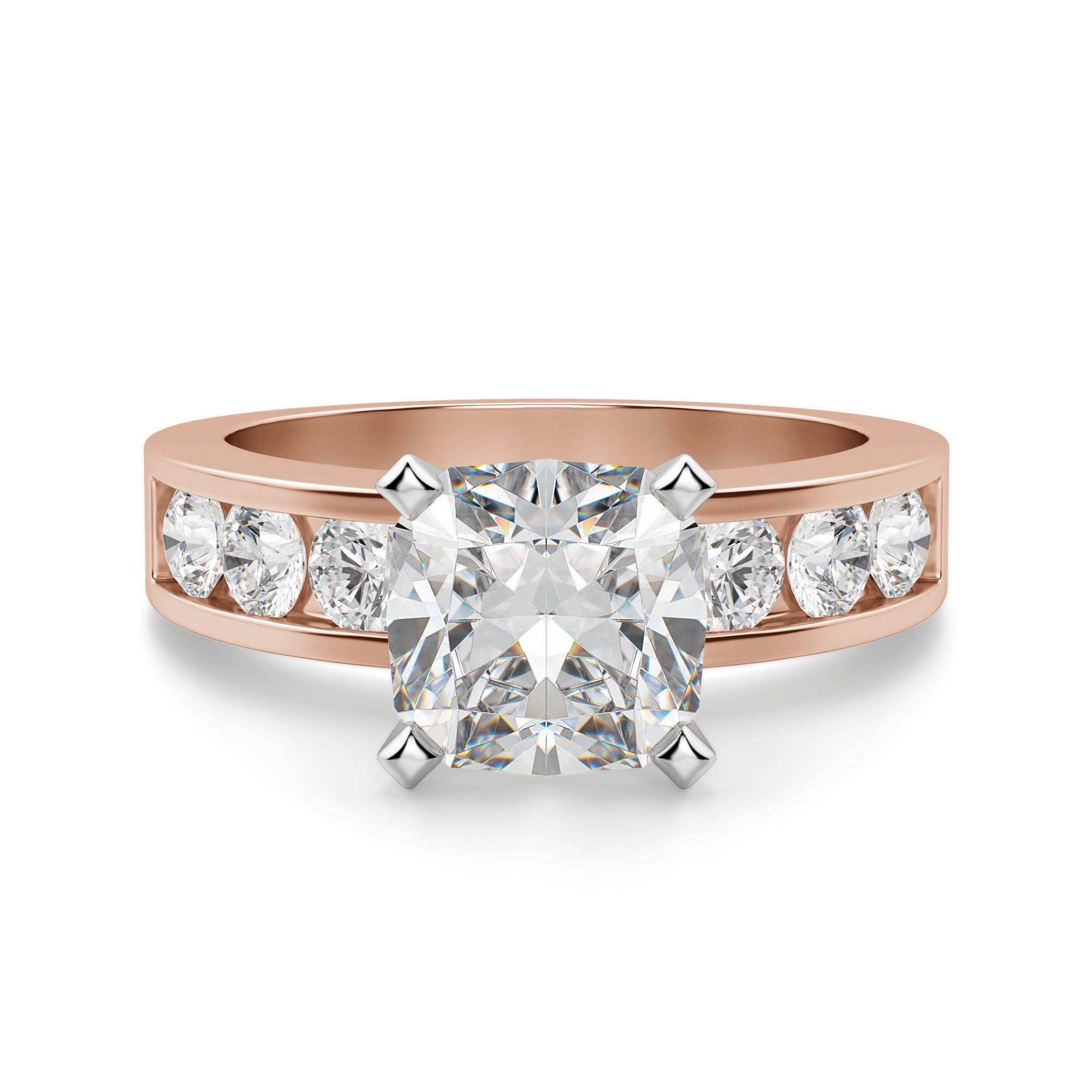 Diamond Diva Cushion Cut Engagement Ring