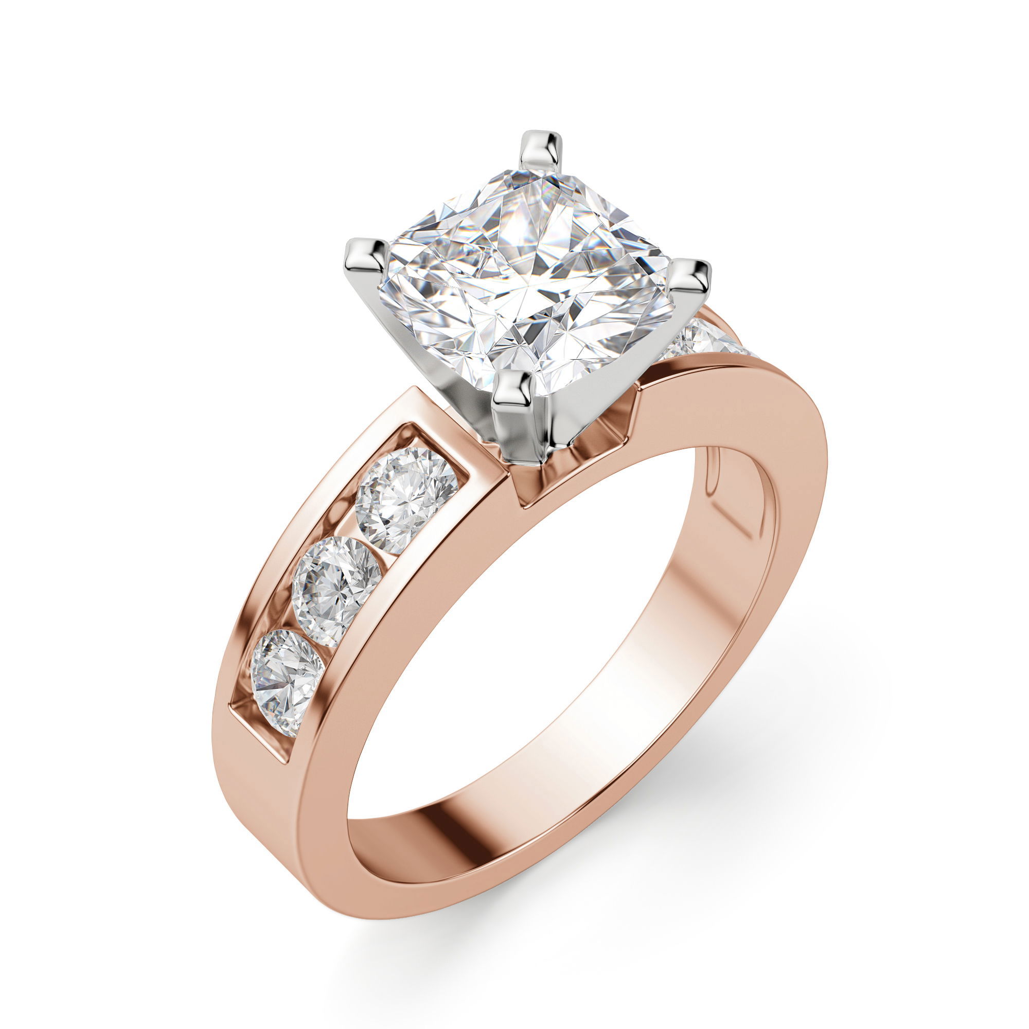 Diamond Diva Cushion Cut Engagement Ring