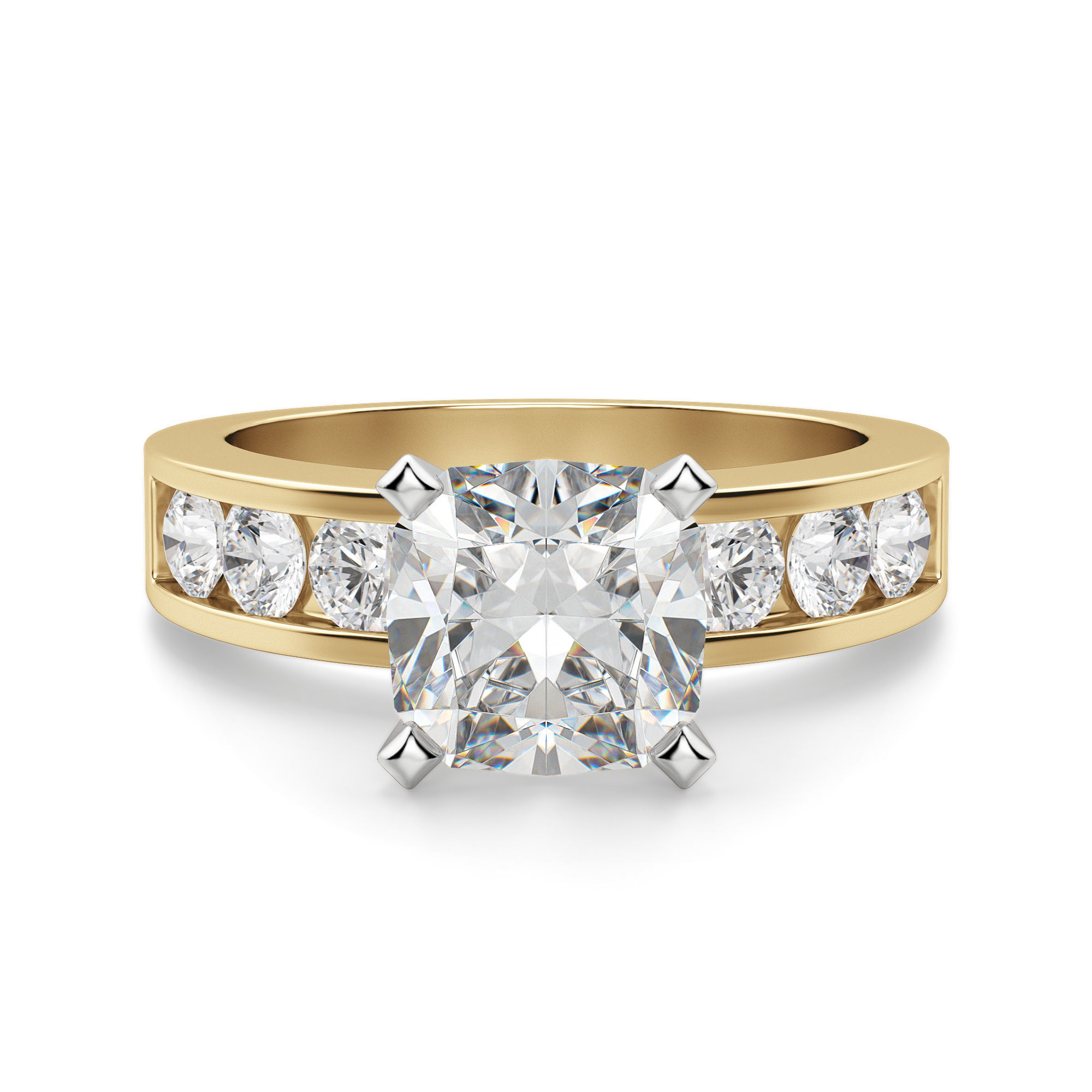 Diamond Diva Cushion Cut Engagement Ring