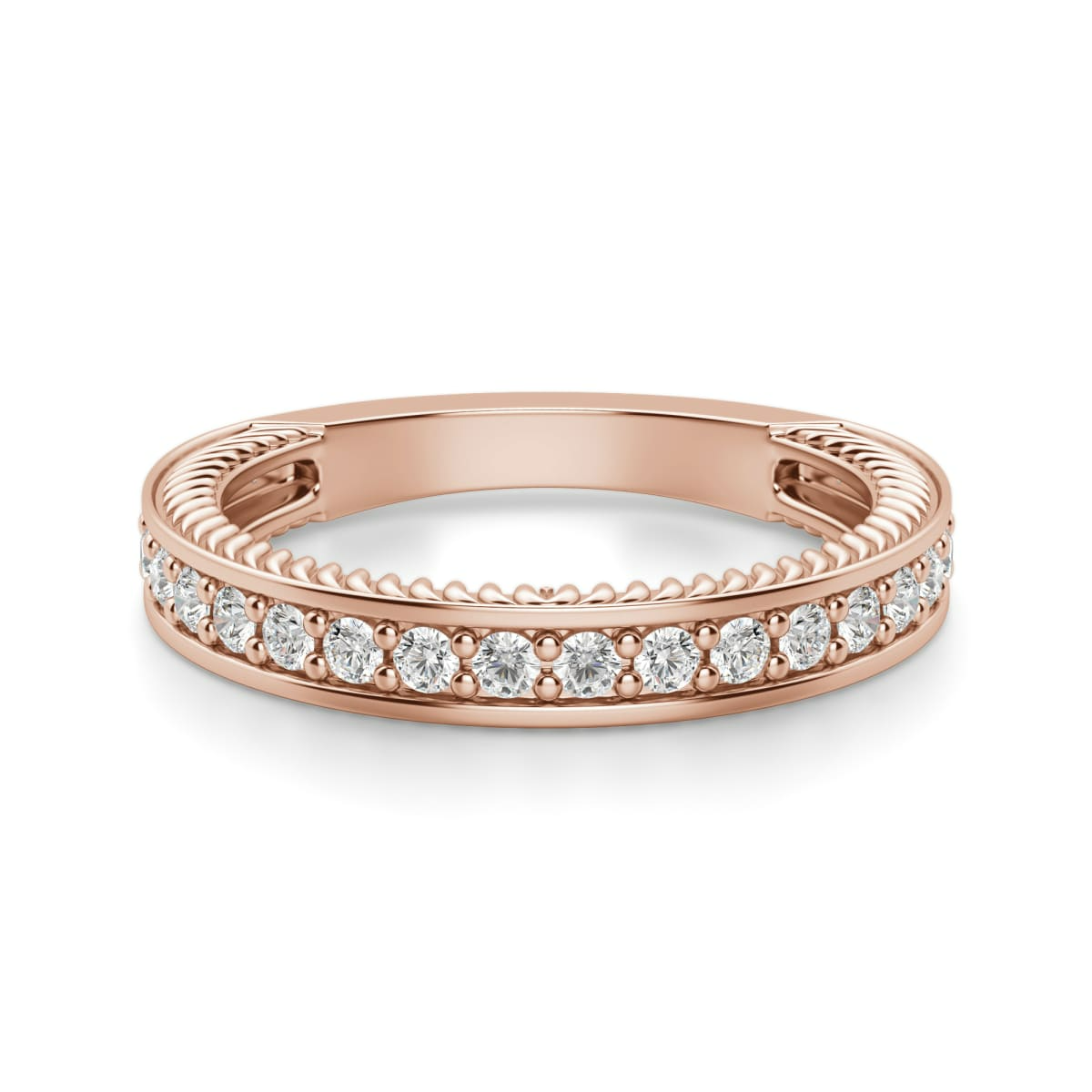 Sage Accented Wedding Band