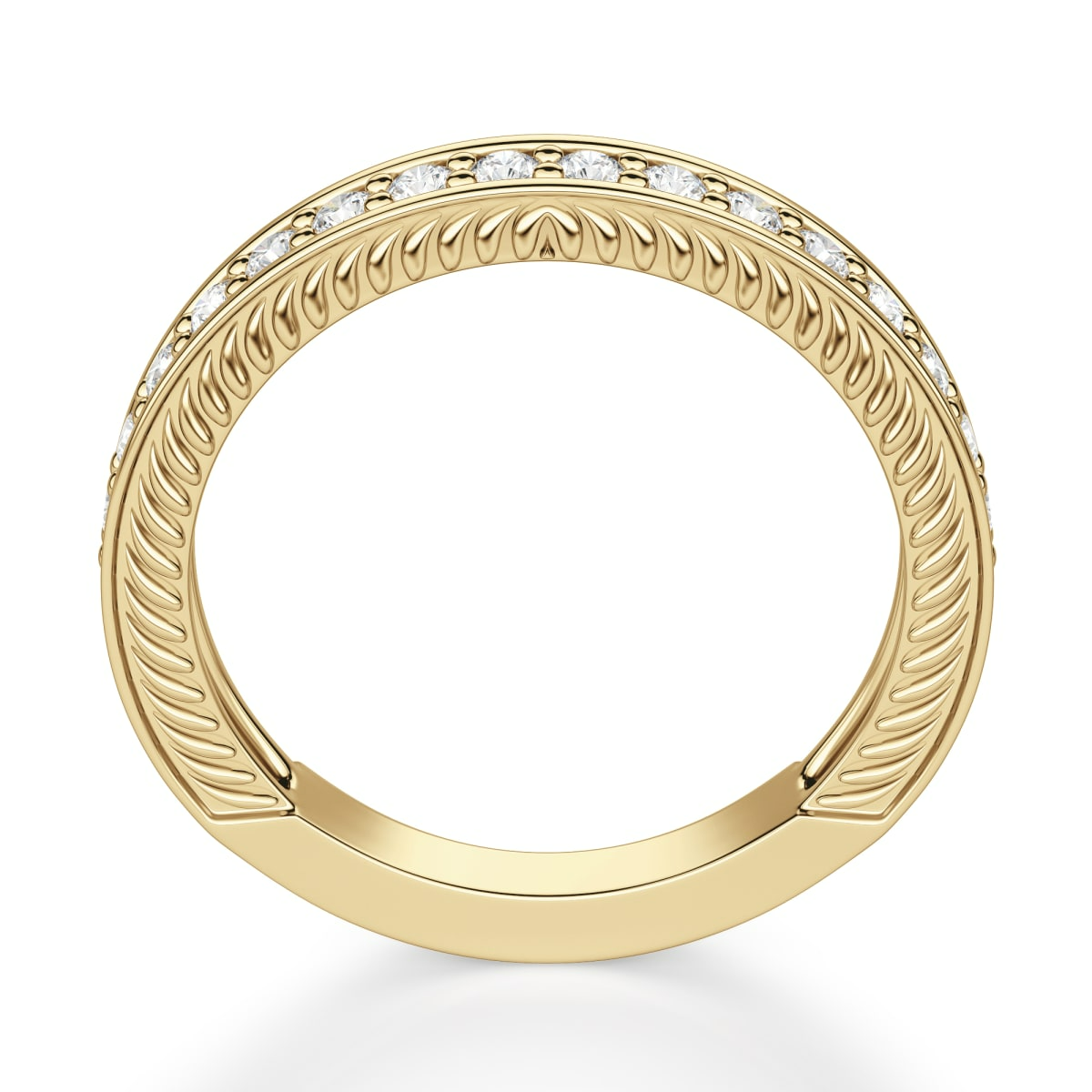 Sage Accented Wedding Band Diamond Nexus Alternative