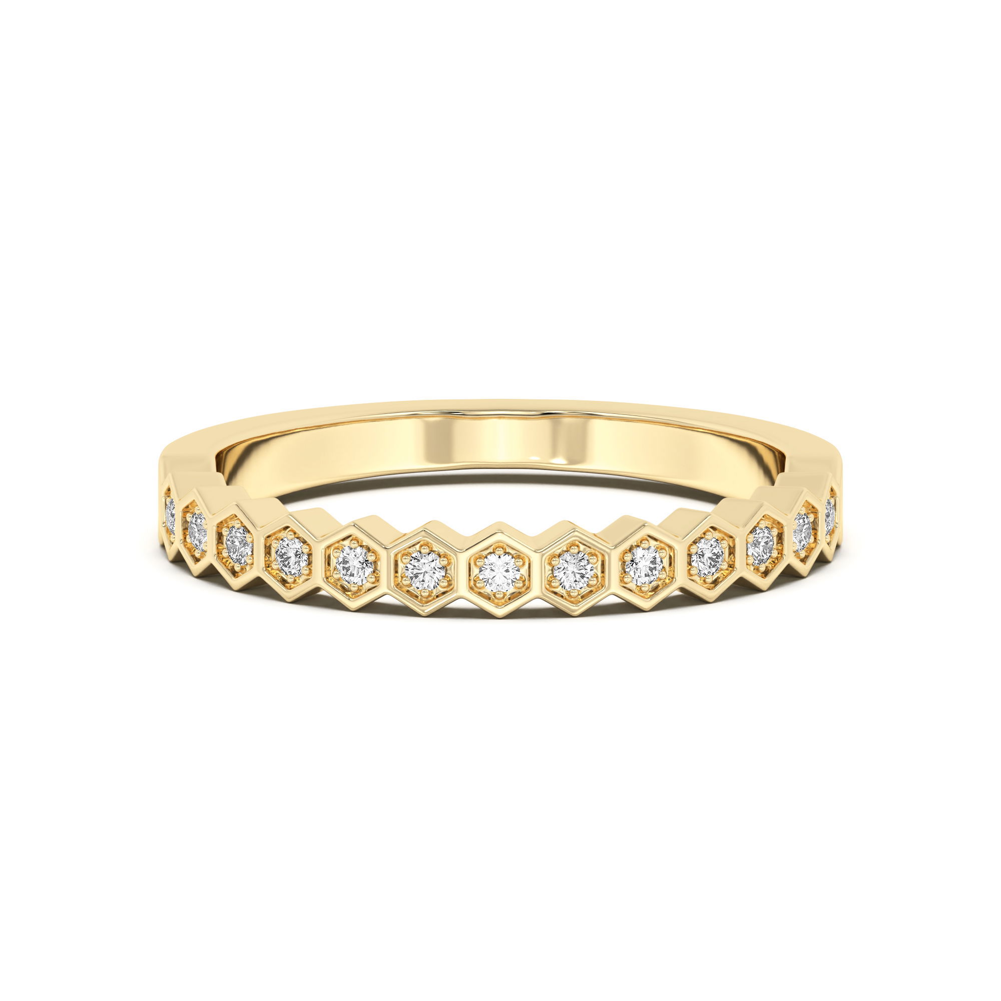 Hexagon Wedding Band