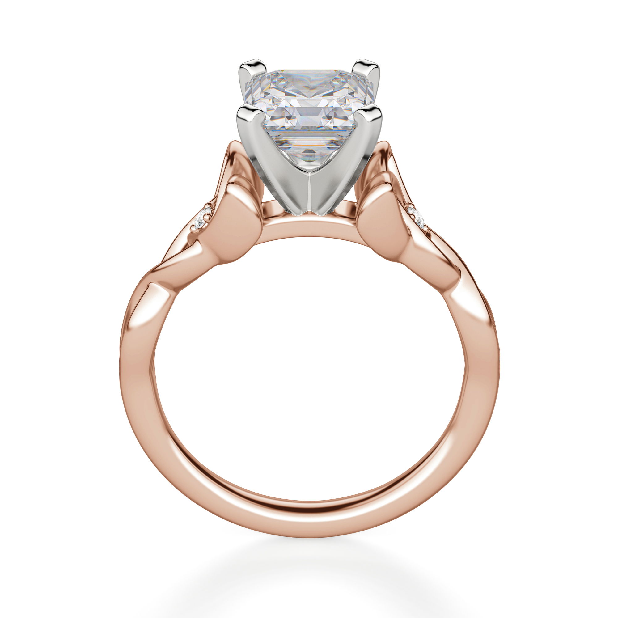 Celtic Knot Asscher Cut Engagement Ring