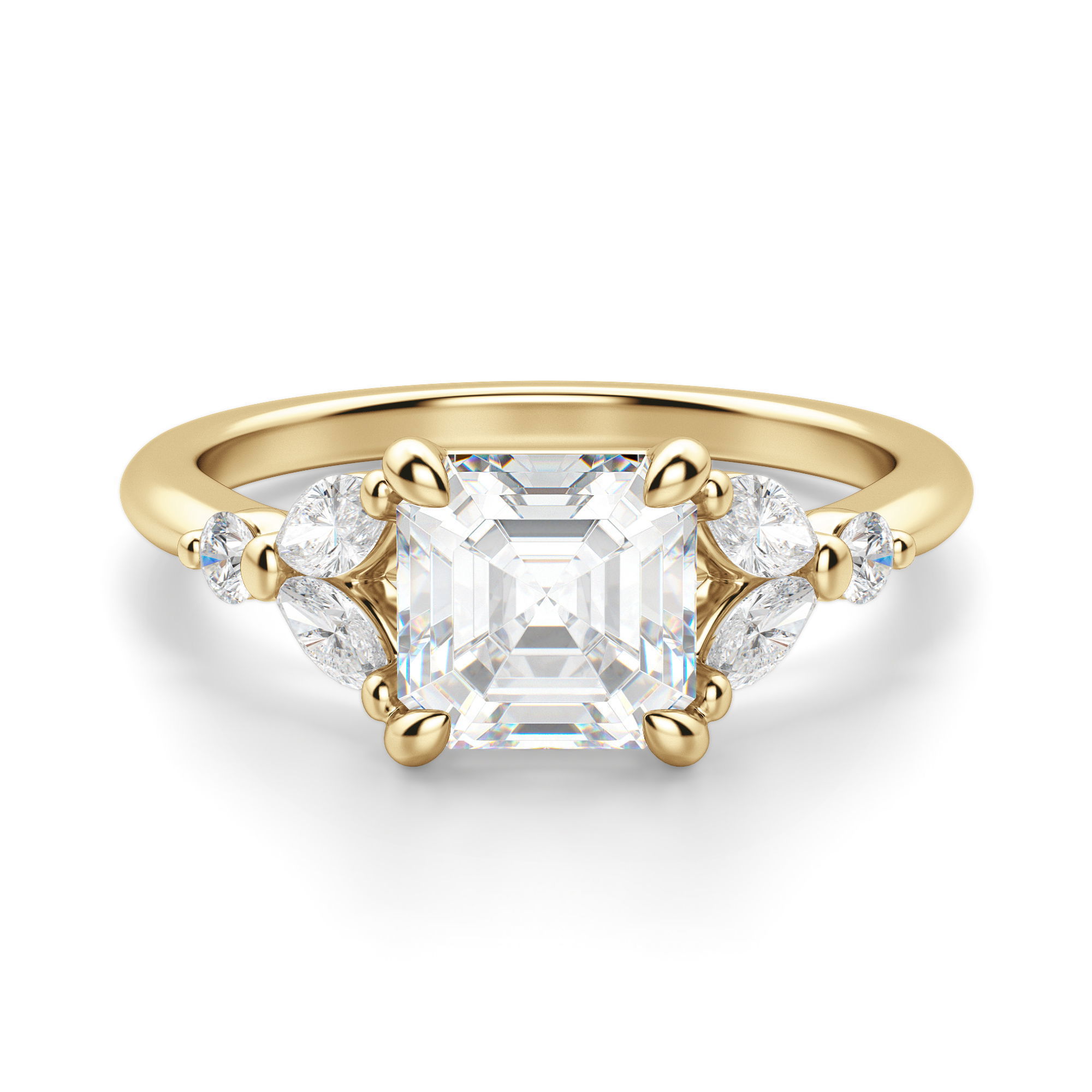 Haven Asscher Cut Engagement Ring