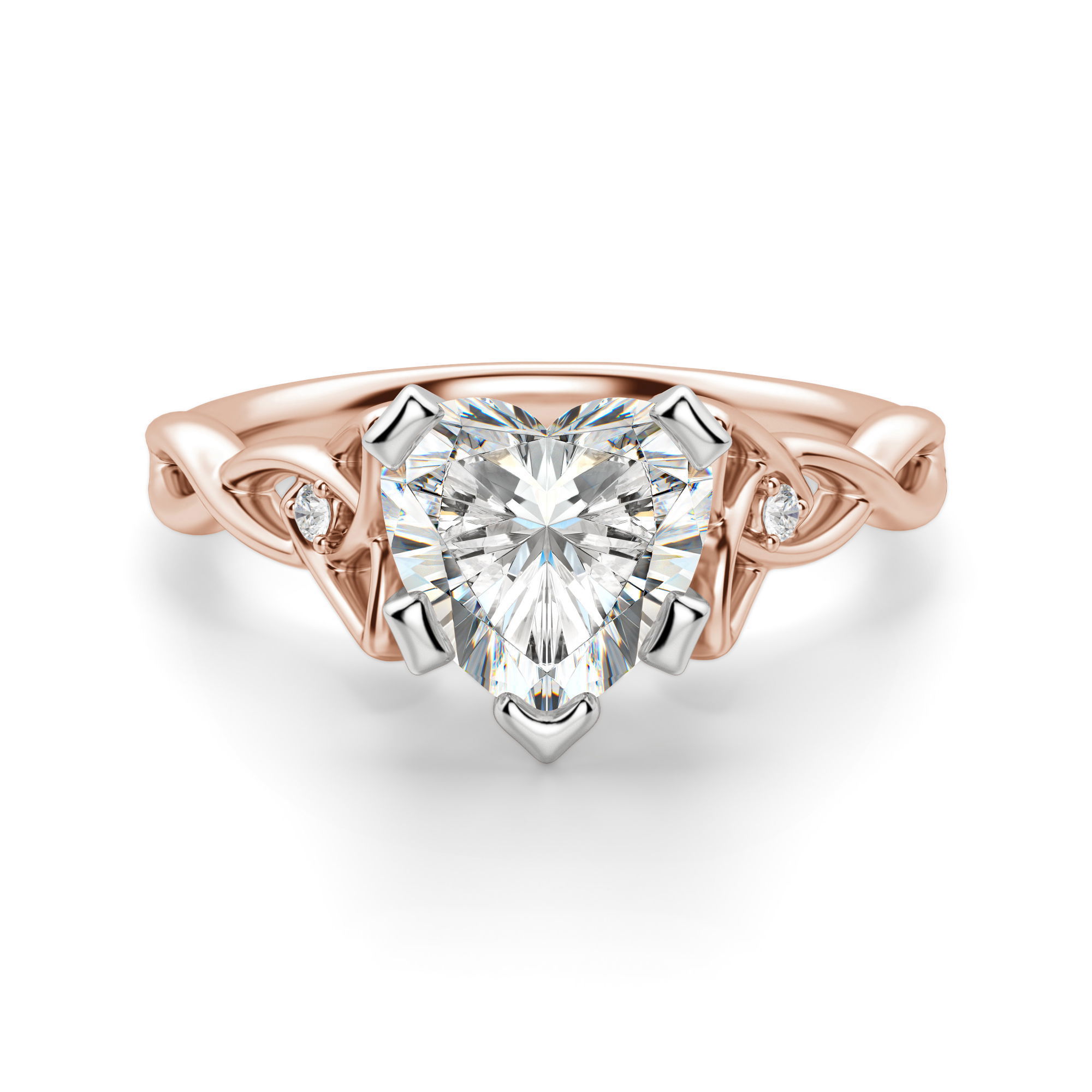 Celtic Knot Heart Cut Engagement Ring