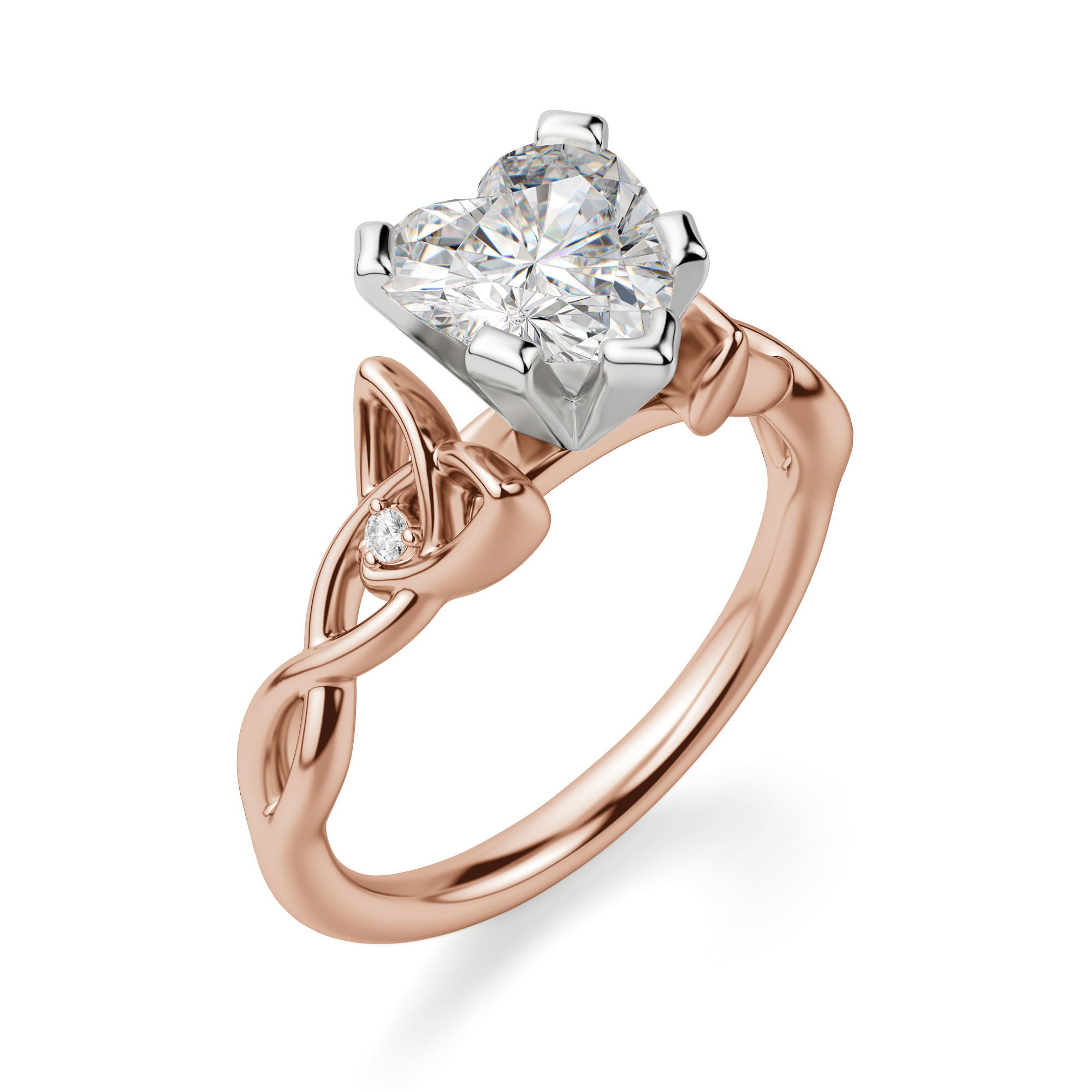 Celtic Knot Heart Cut Engagement Ring