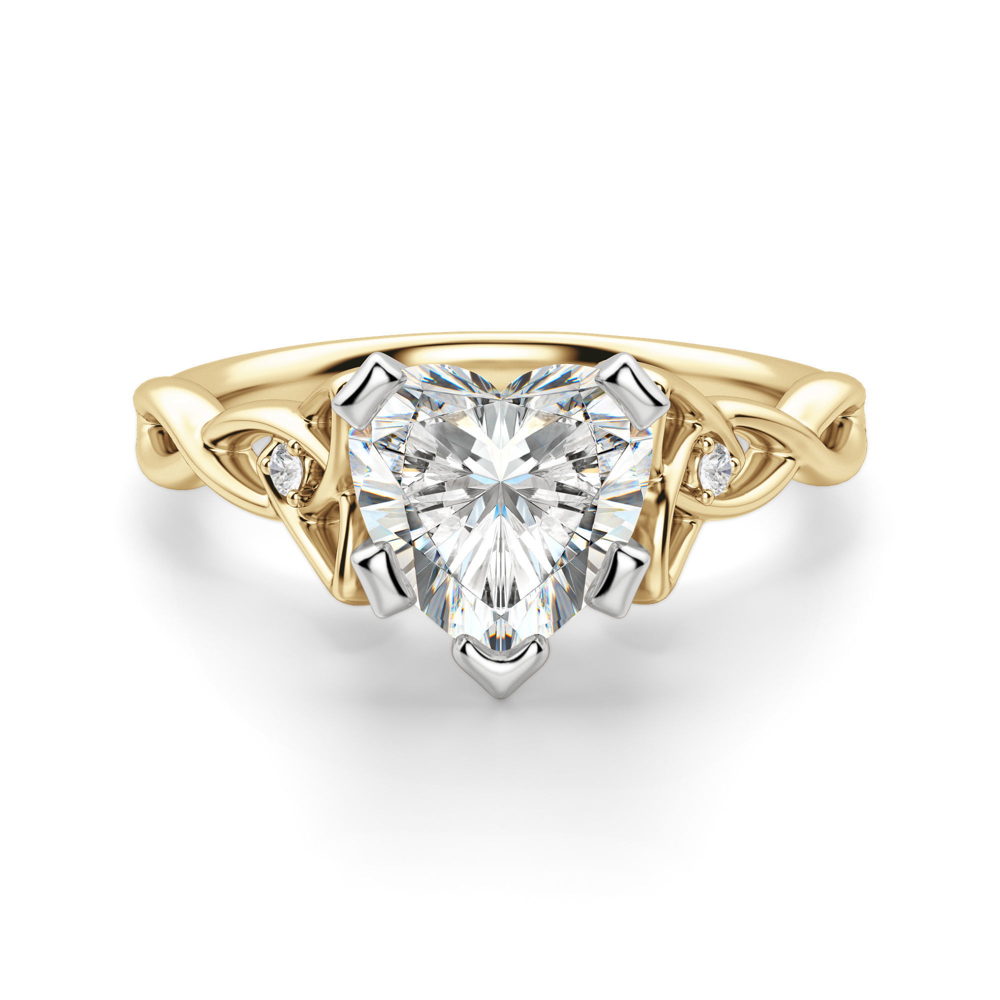 Celtic Knot Heart Cut Engagement Ring