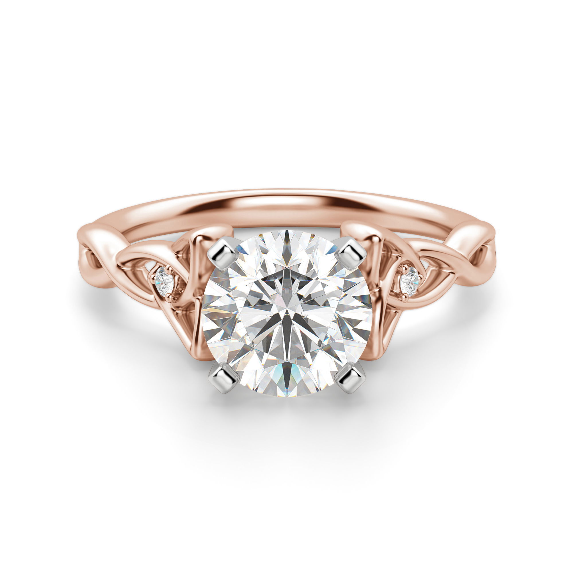 Celtic Knot Round Cut Engagement Ring