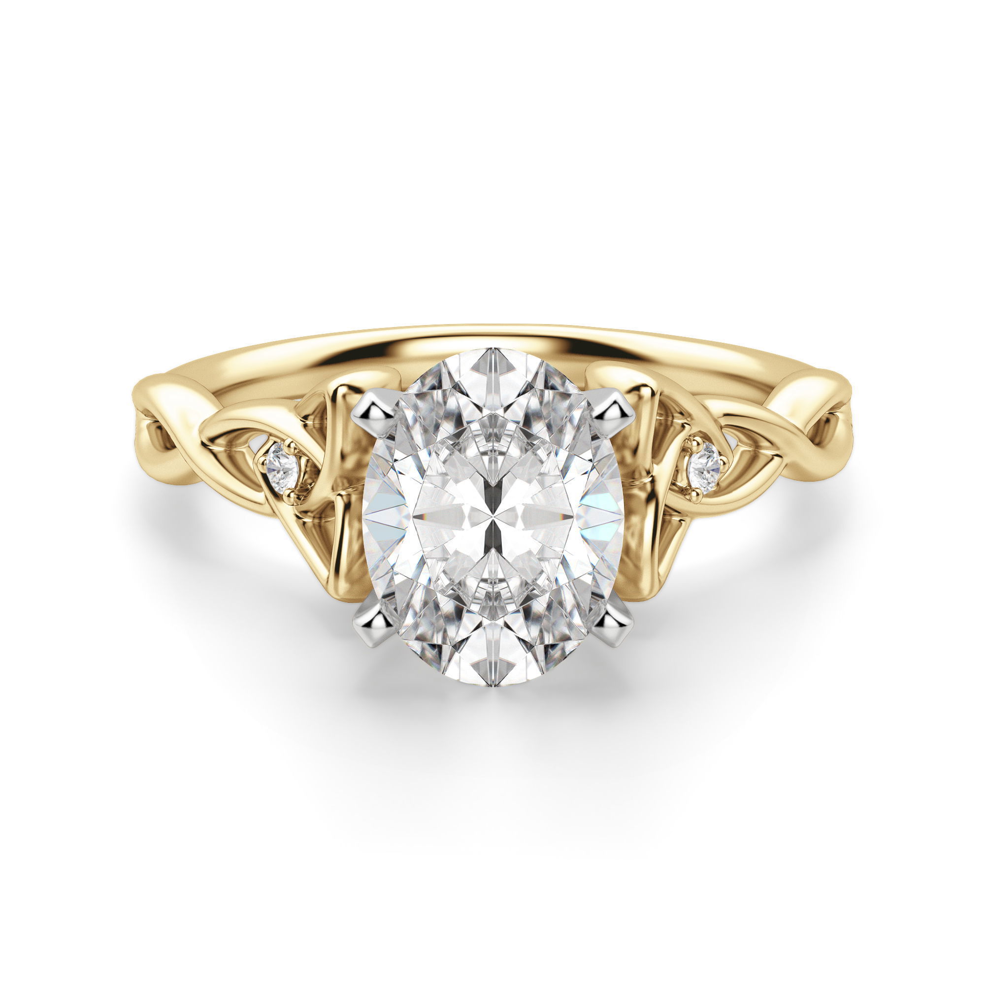 Celtic Knot Oval Cut Engagement Ring