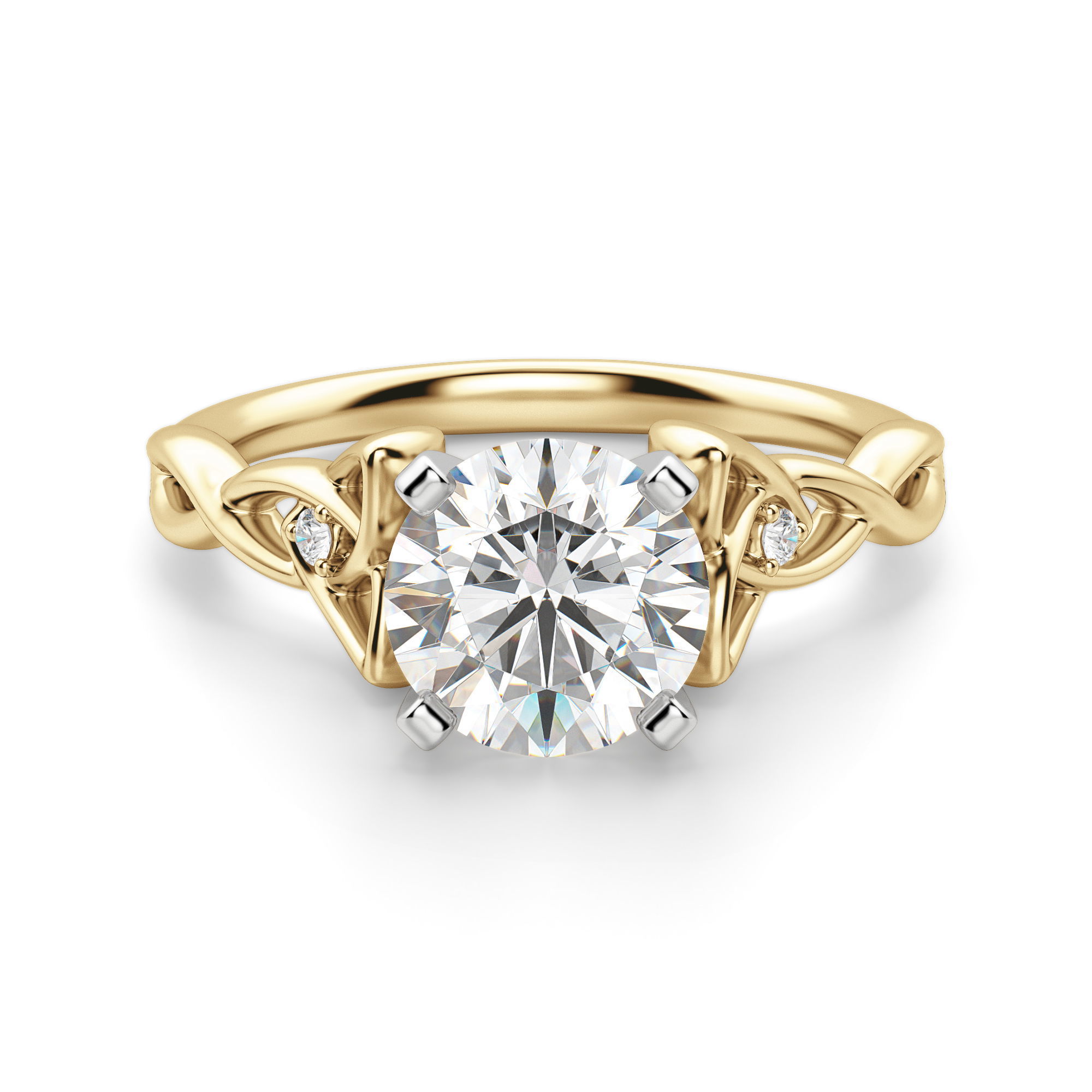 Celtic Knot Round Cut Engagement Ring