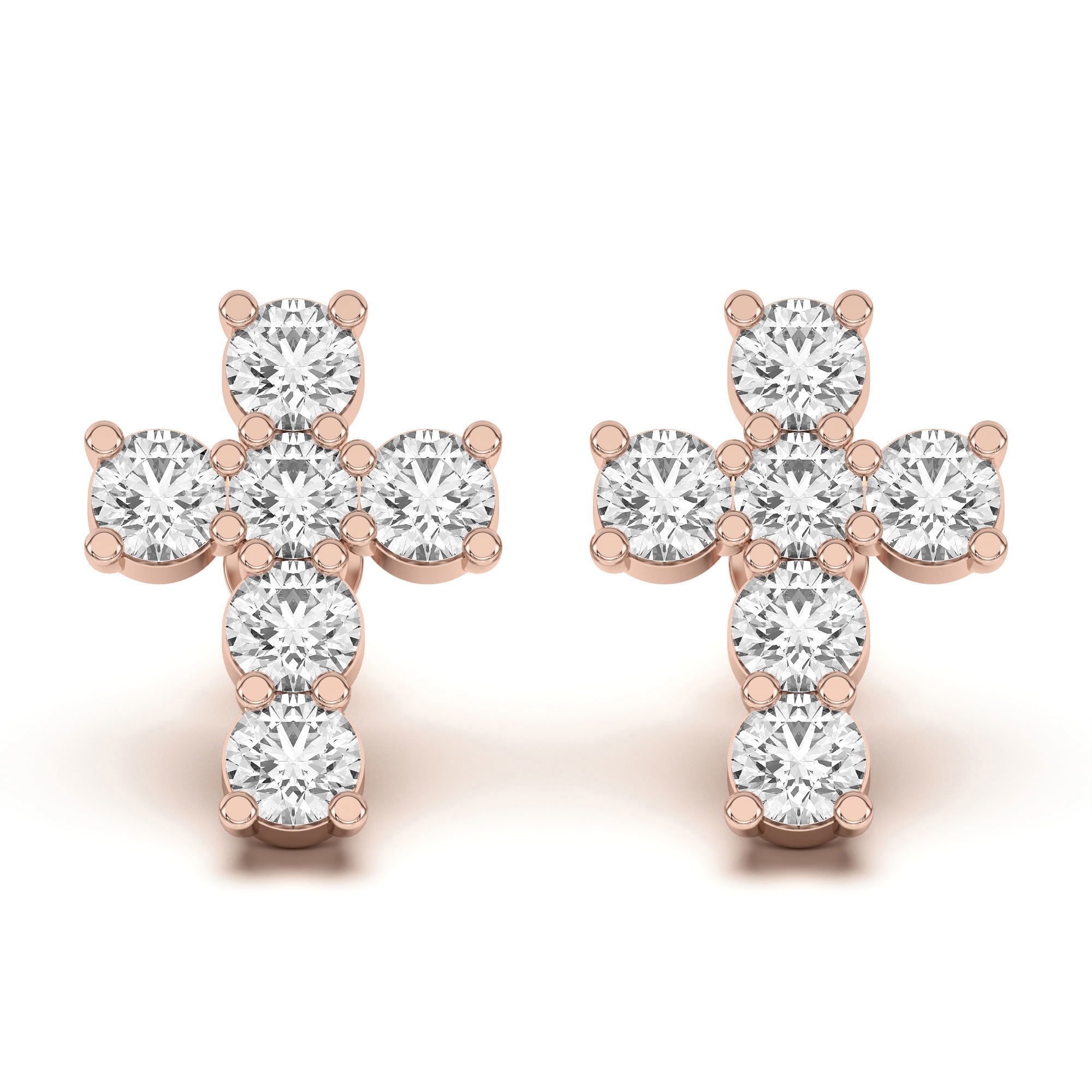 Men's Cross Stud Earrings