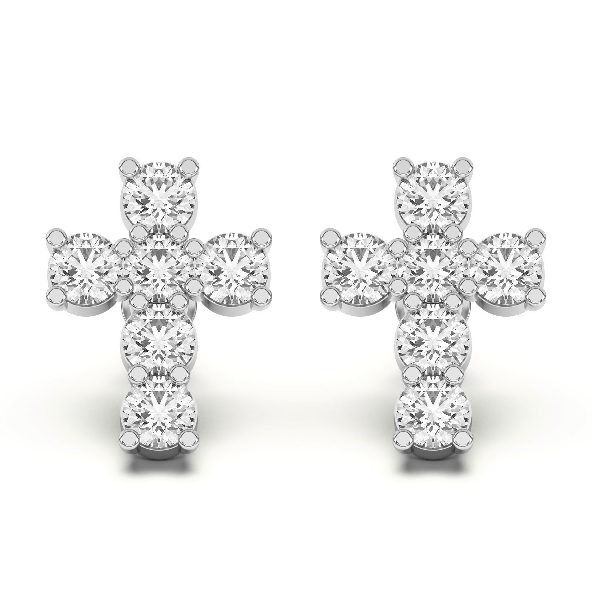 Men's Cross Stud Earrings