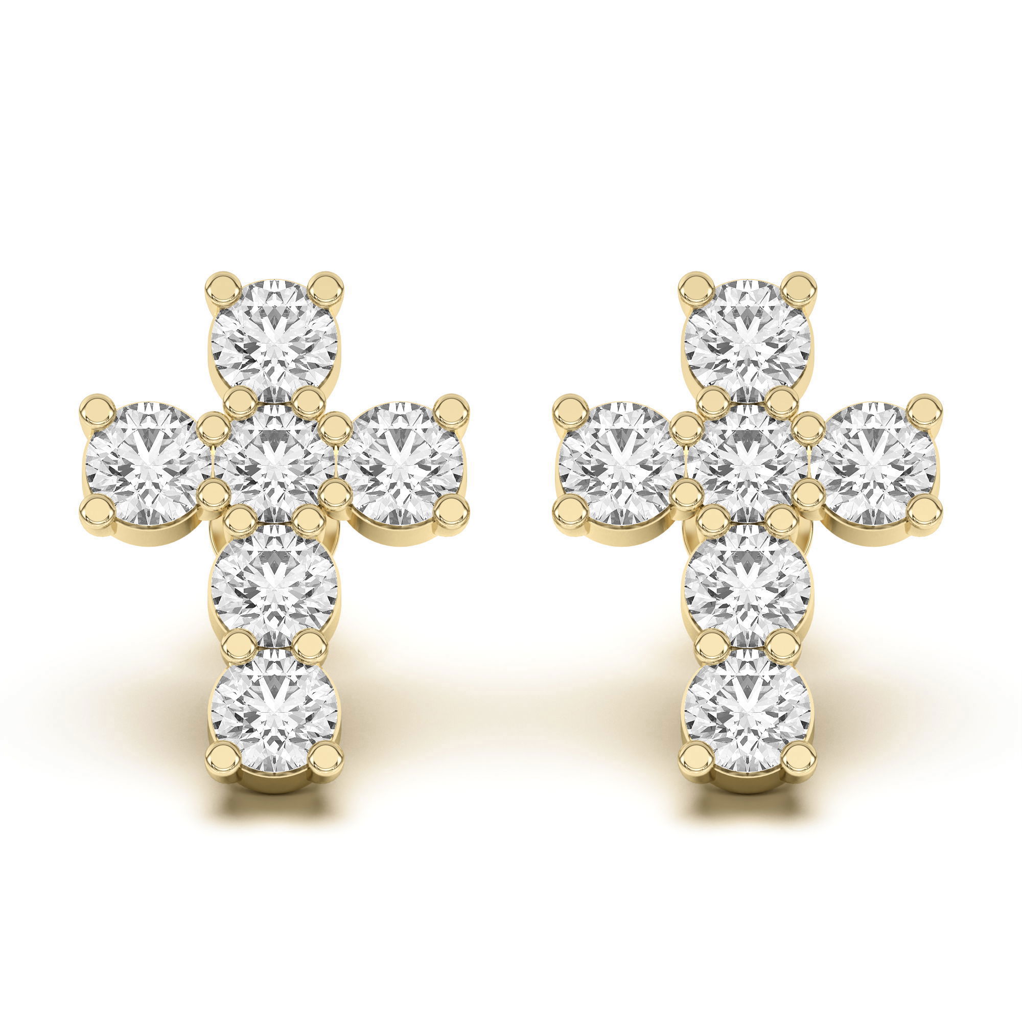 Men's Cross Stud Earrings