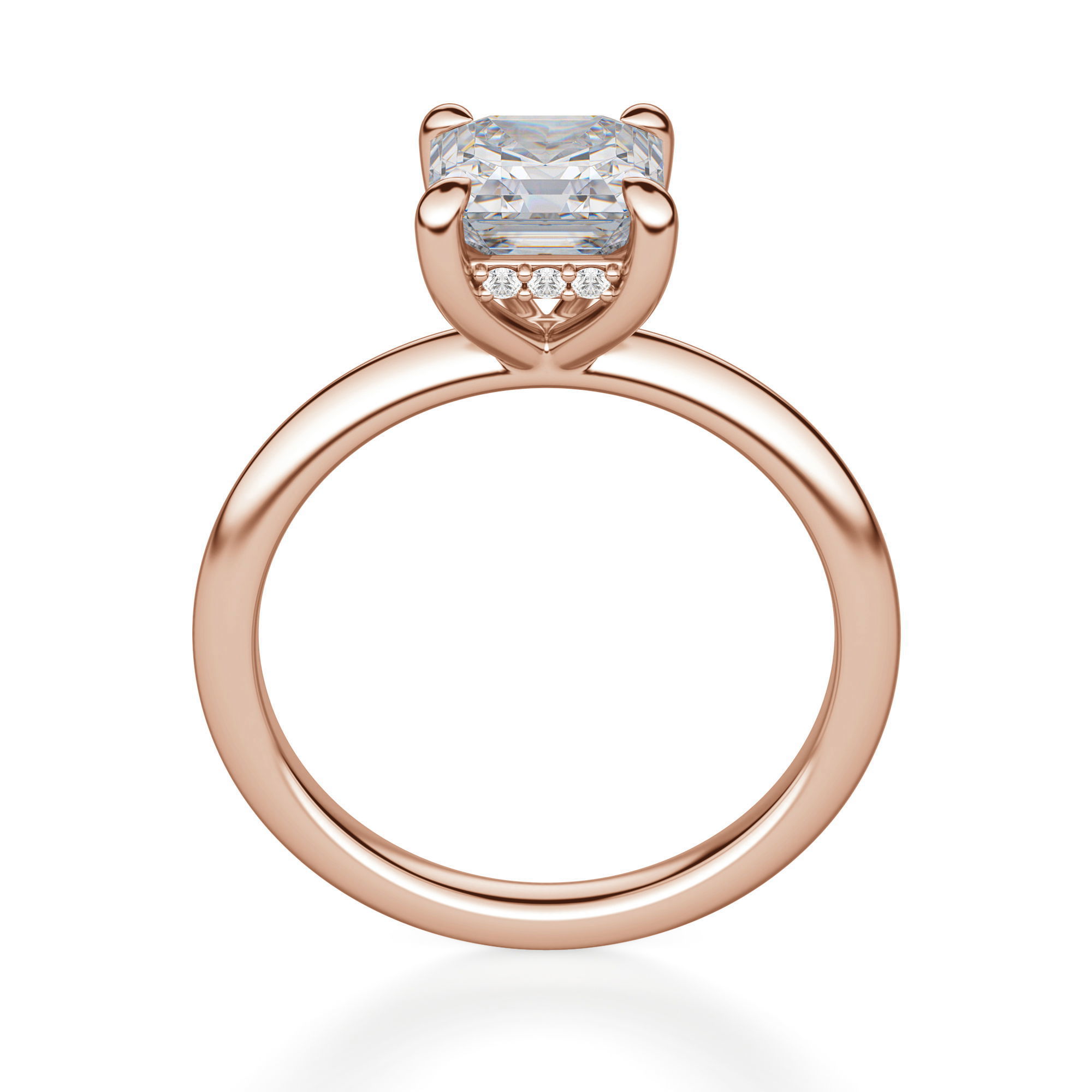 Hidden Halo Classic Asscher Cut Engagement Ring