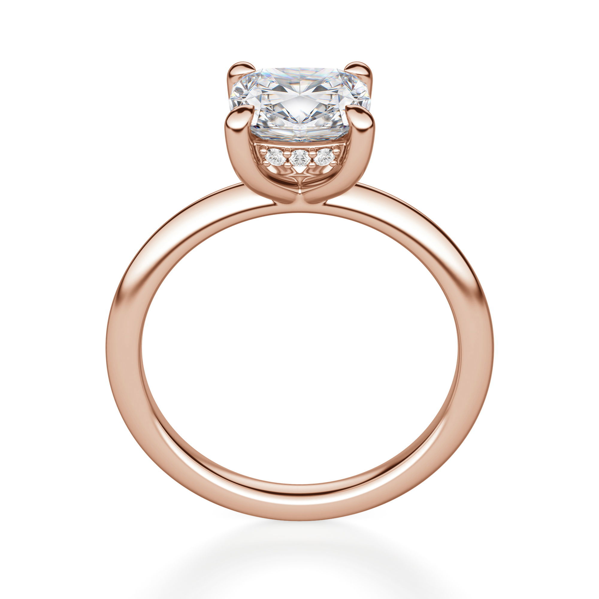 Hidden Halo Classic Cushion Cut Engagement Ring