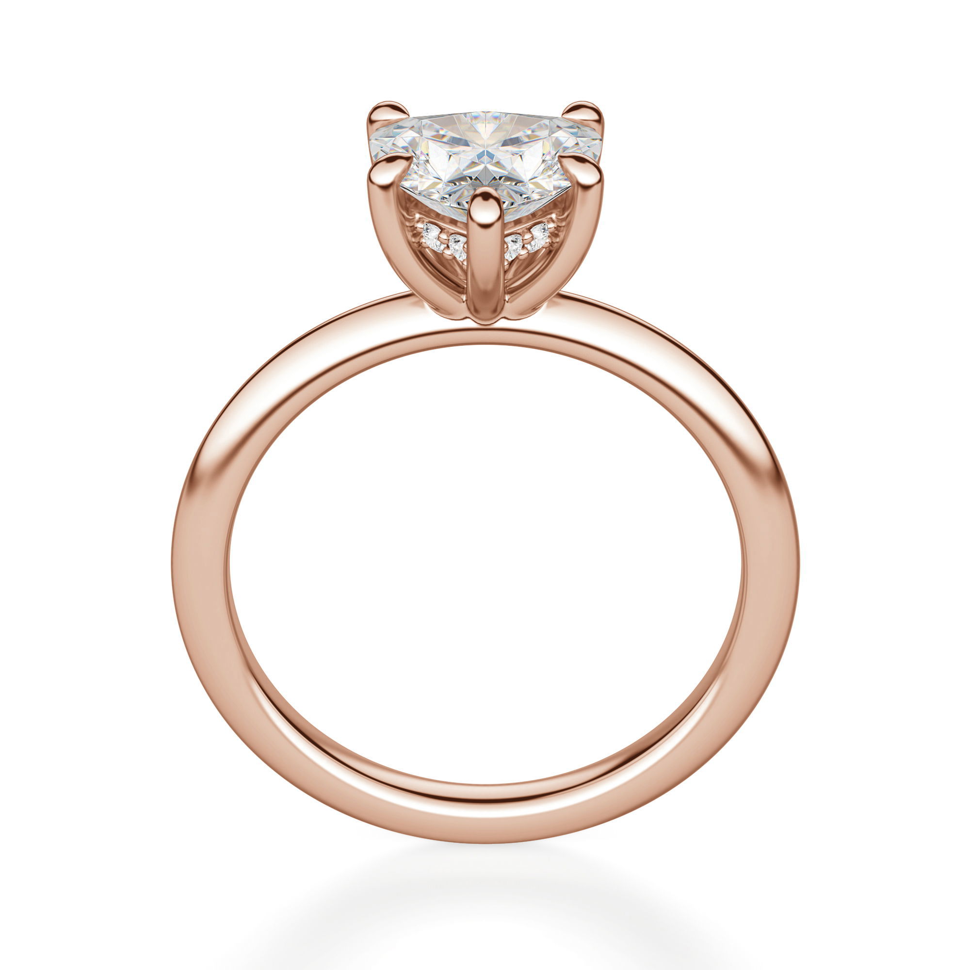 Hidden Halo Classic Heart Cut Engagement Ring