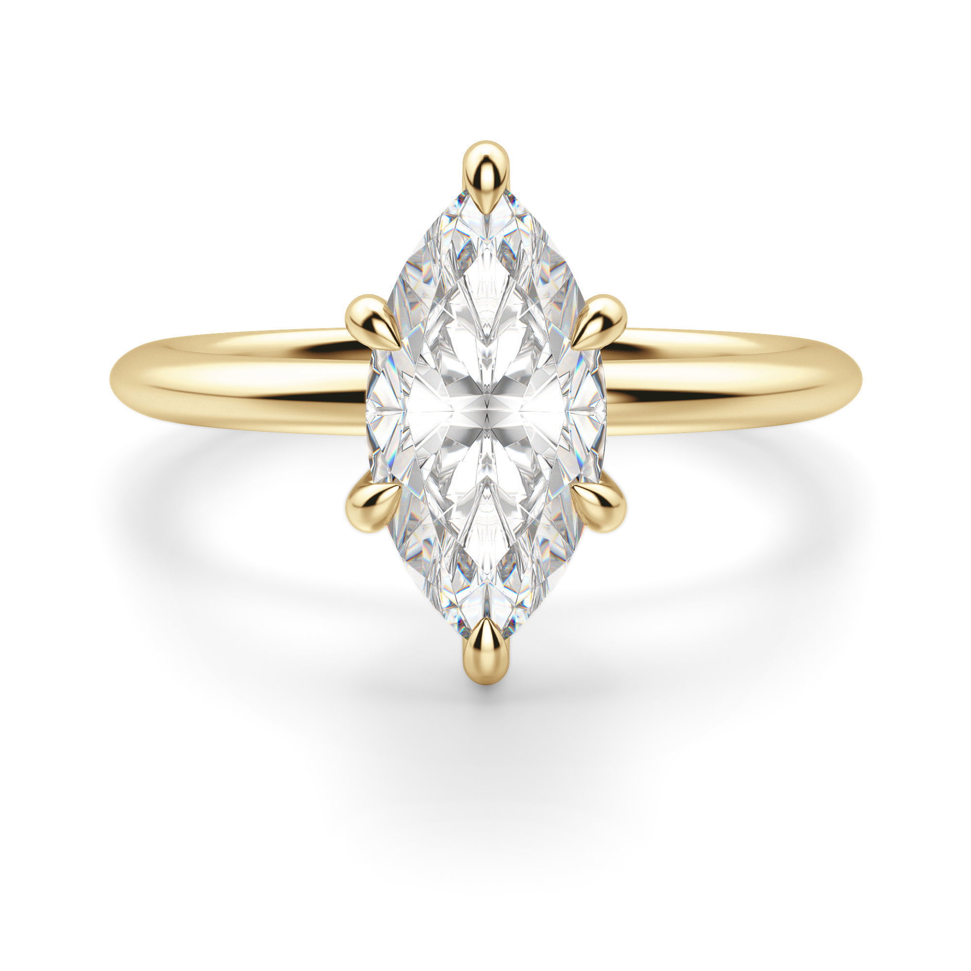 Hidden Halo Classic Marquise Cut Engagement Ring