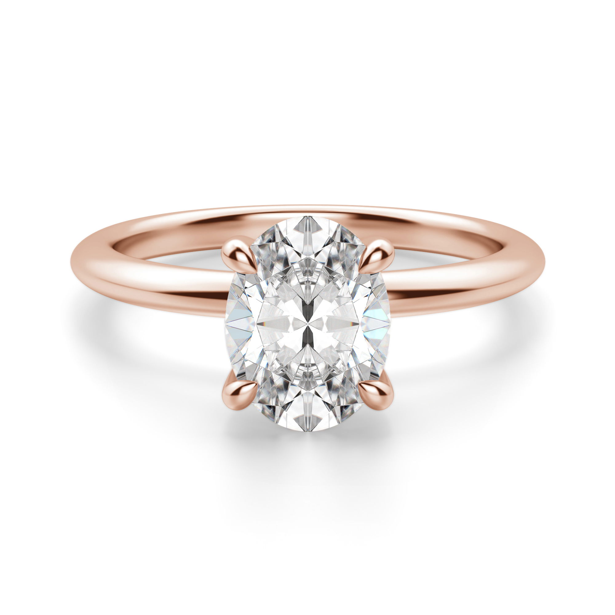 Hidden Halo Classic Oval Cut Engagement Ring