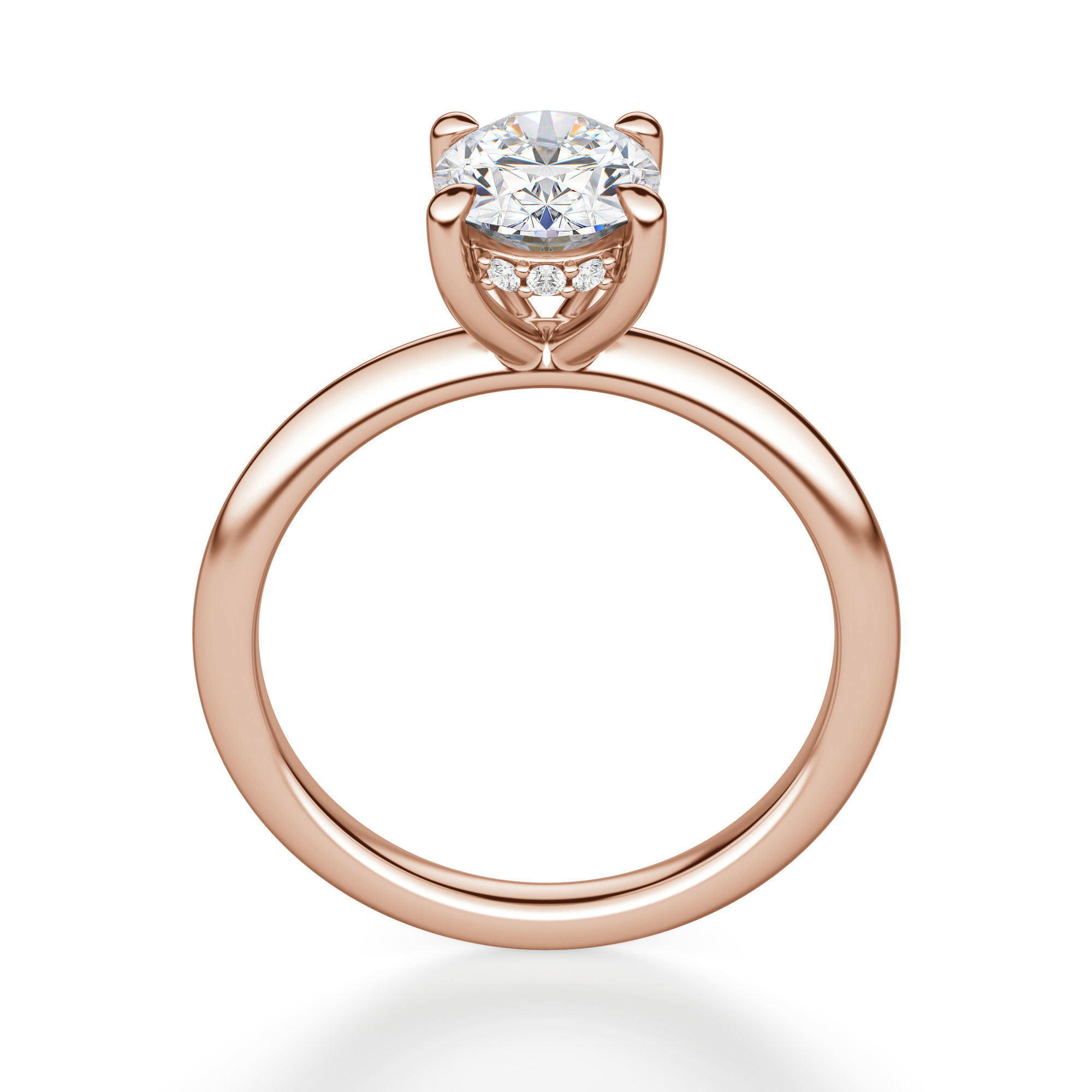 Hidden Halo Classic Oval Cut Engagement Ring