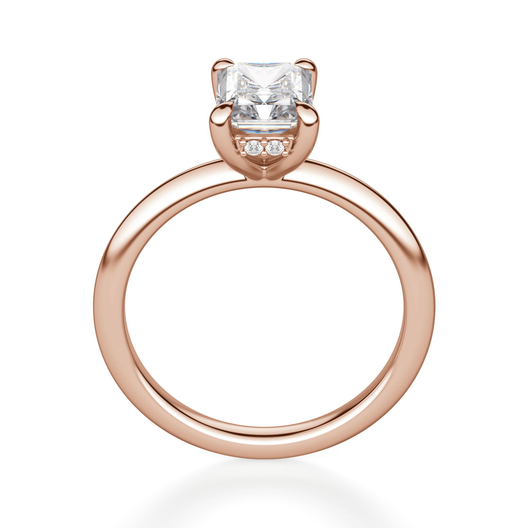 Hidden Halo Classic Radiant Cut Engagement Ring