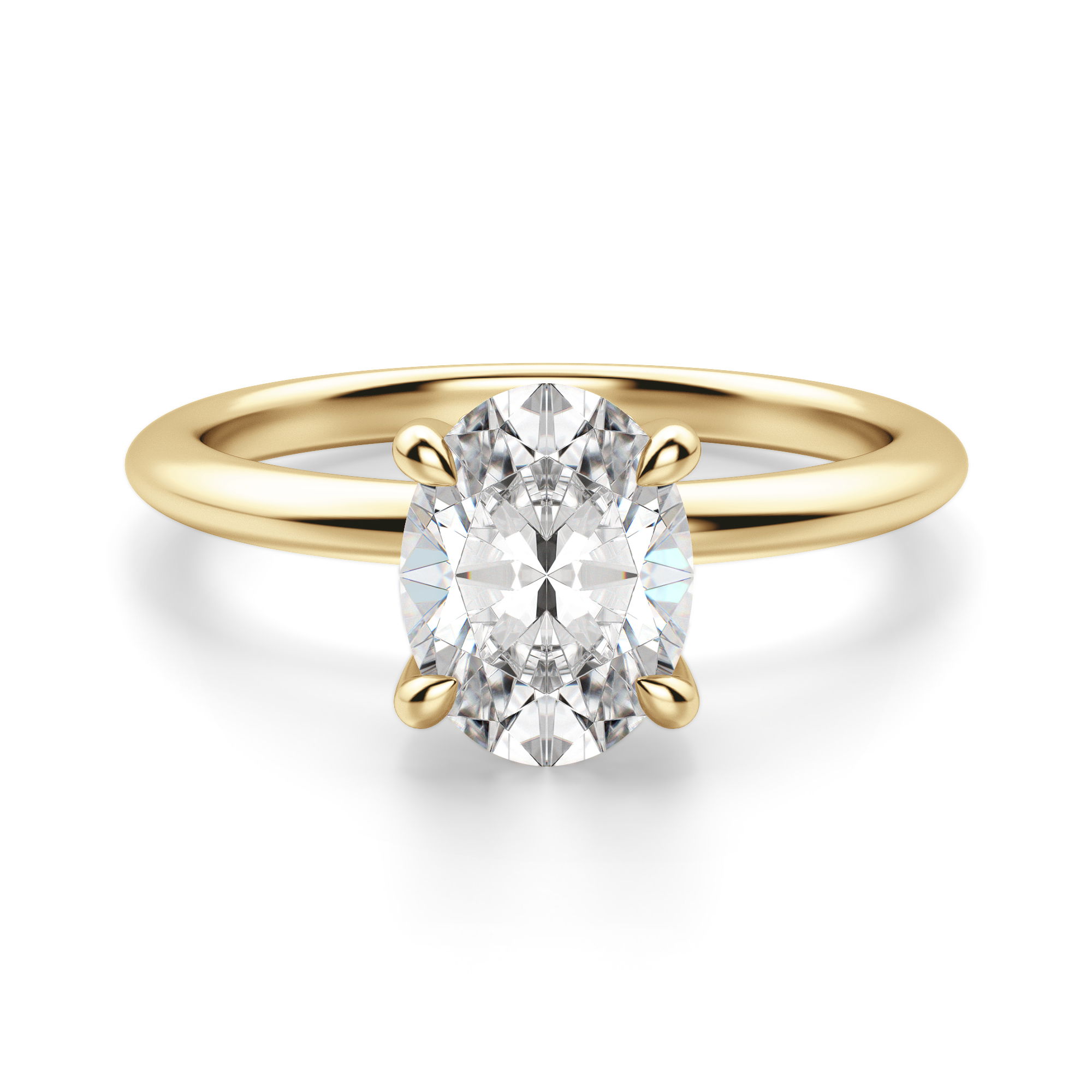 Hidden Halo Classic Oval Cut Engagement Ring