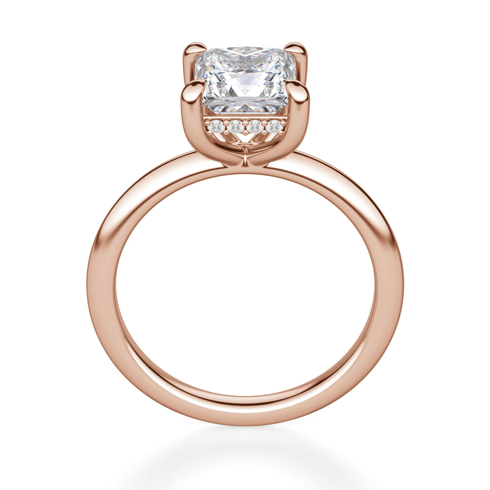 Hidden Halo Classic Princess Cut Engagement Ring