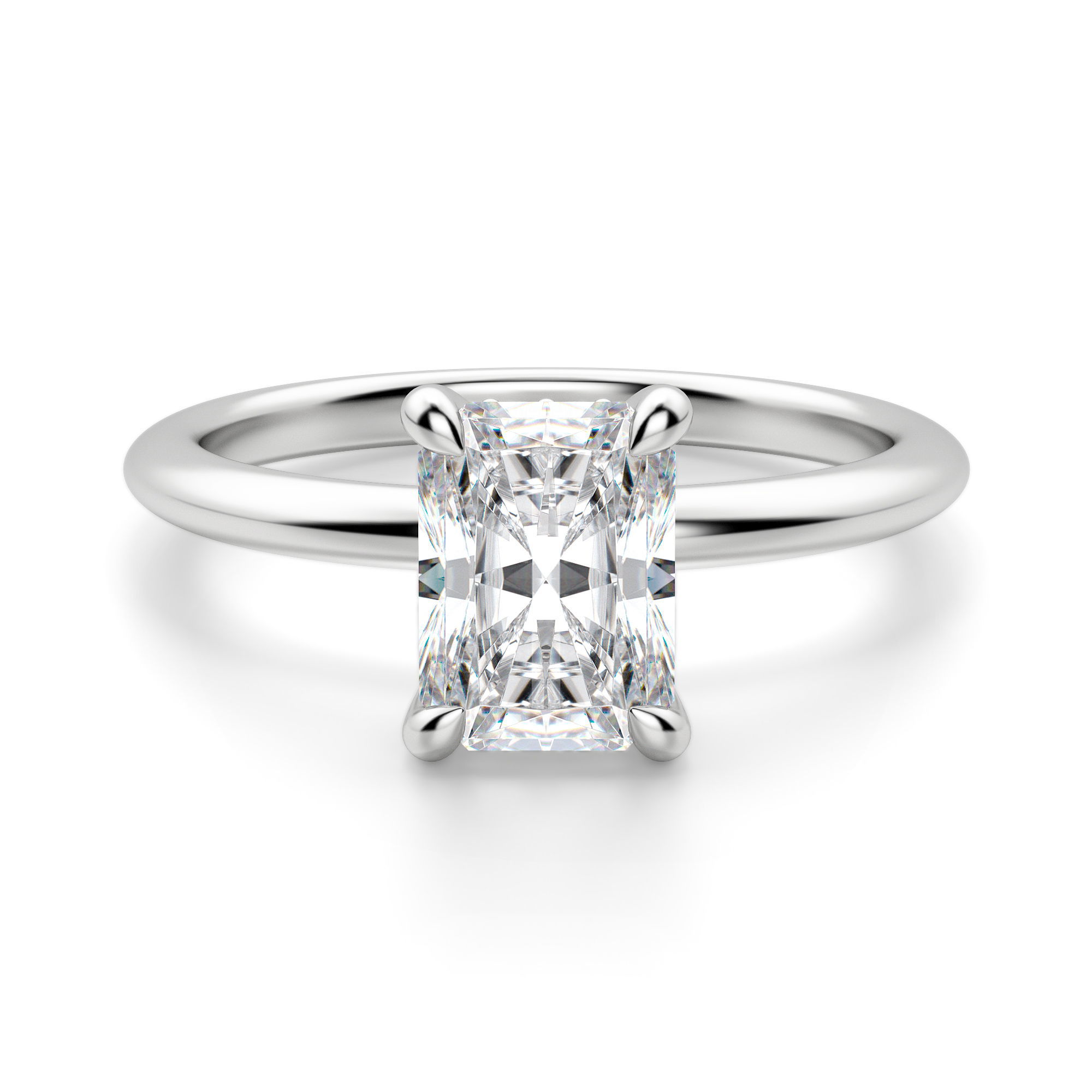 Hidden Halo Classic Radiant Cut Engagement Ring
