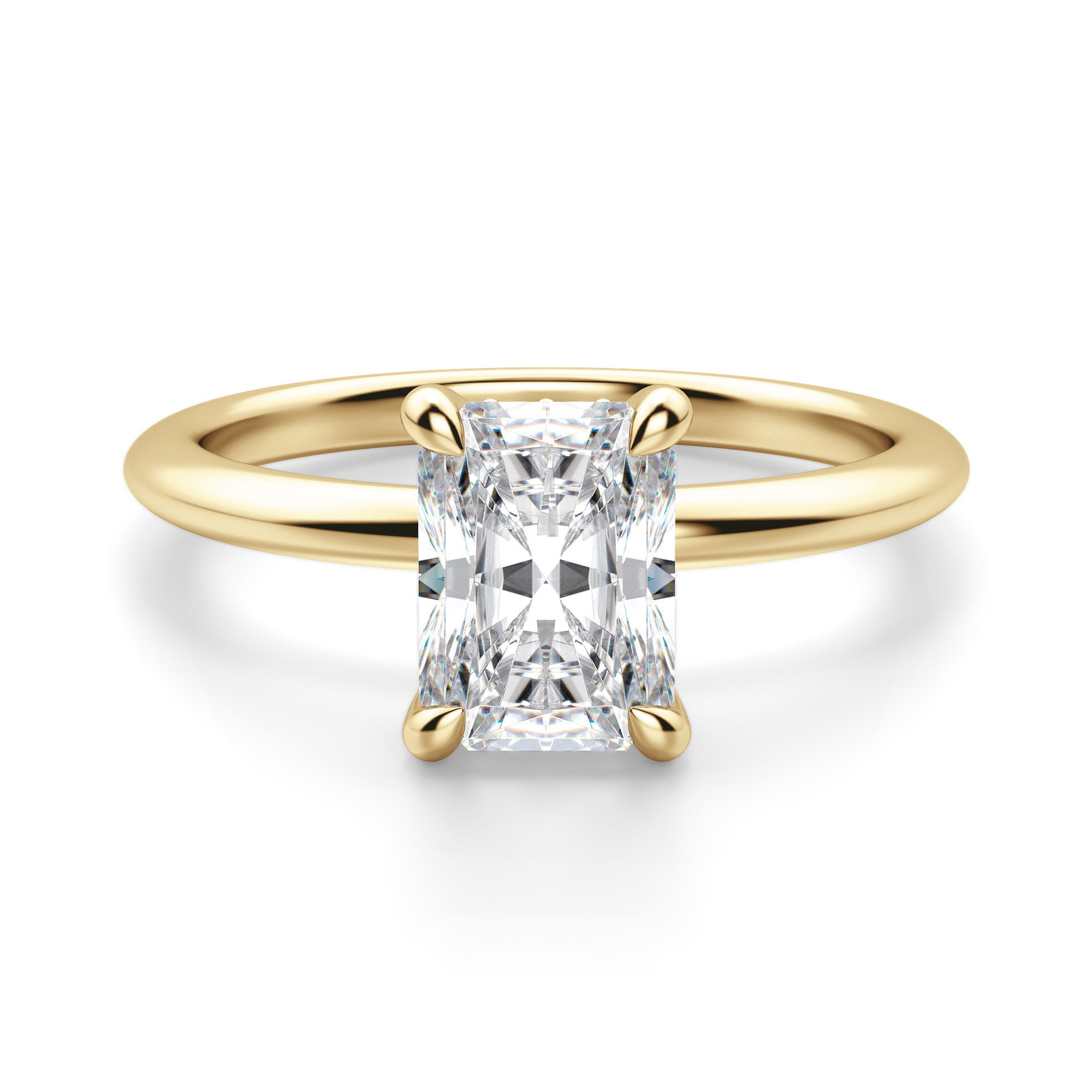 Hidden Halo Classic Radiant Cut Engagement Ring