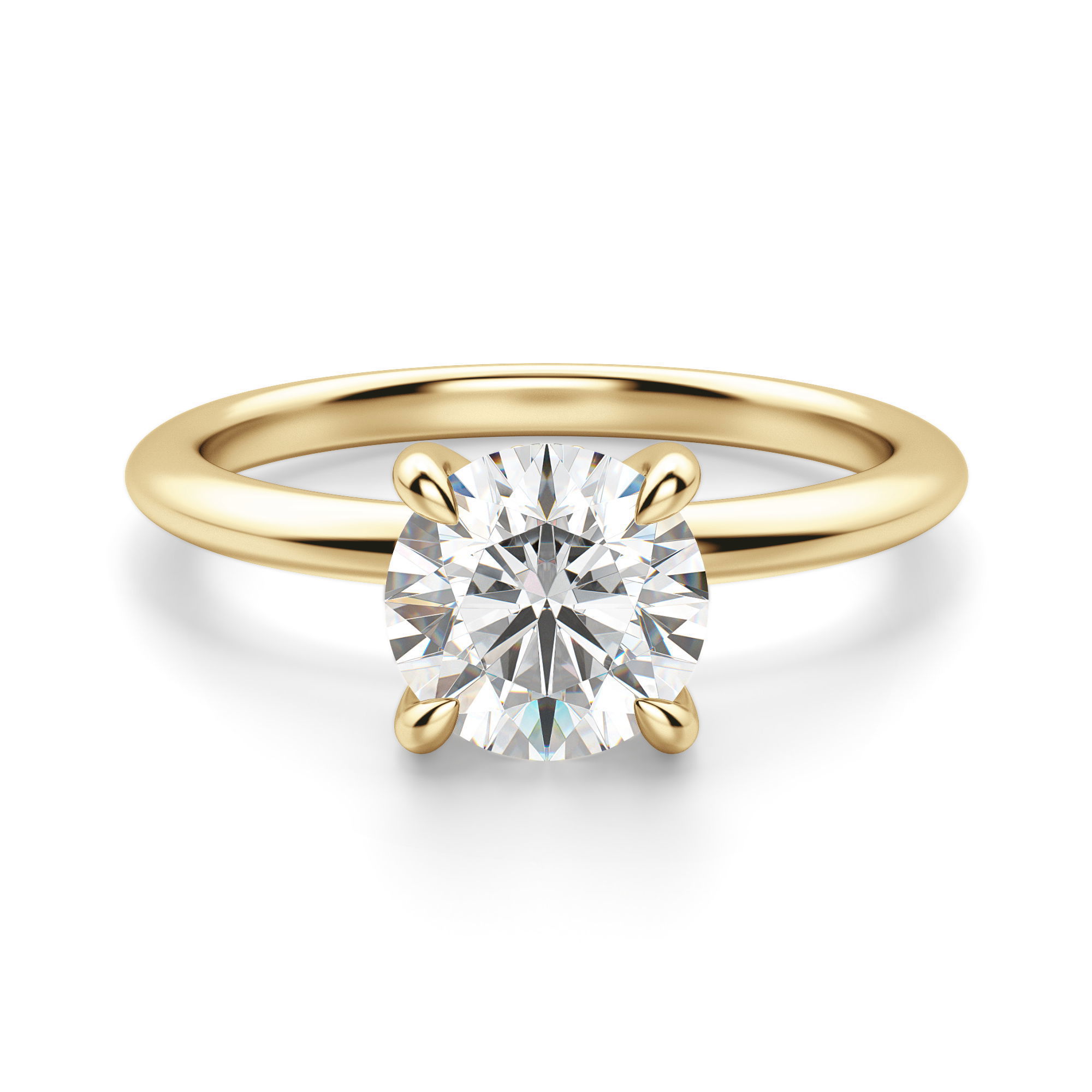 Hidden Halo Classic Round Cut Engagement Ring