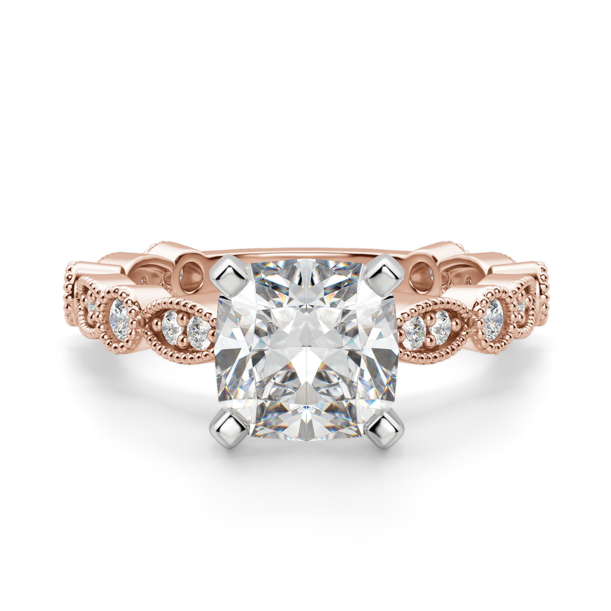 Infinite Love Cushion Cut Engagement Ring