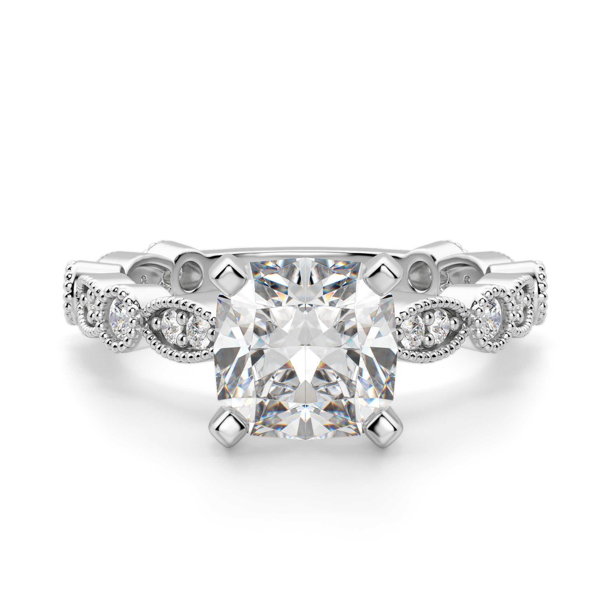 Infinite Love Cushion Cut Engagement Ring