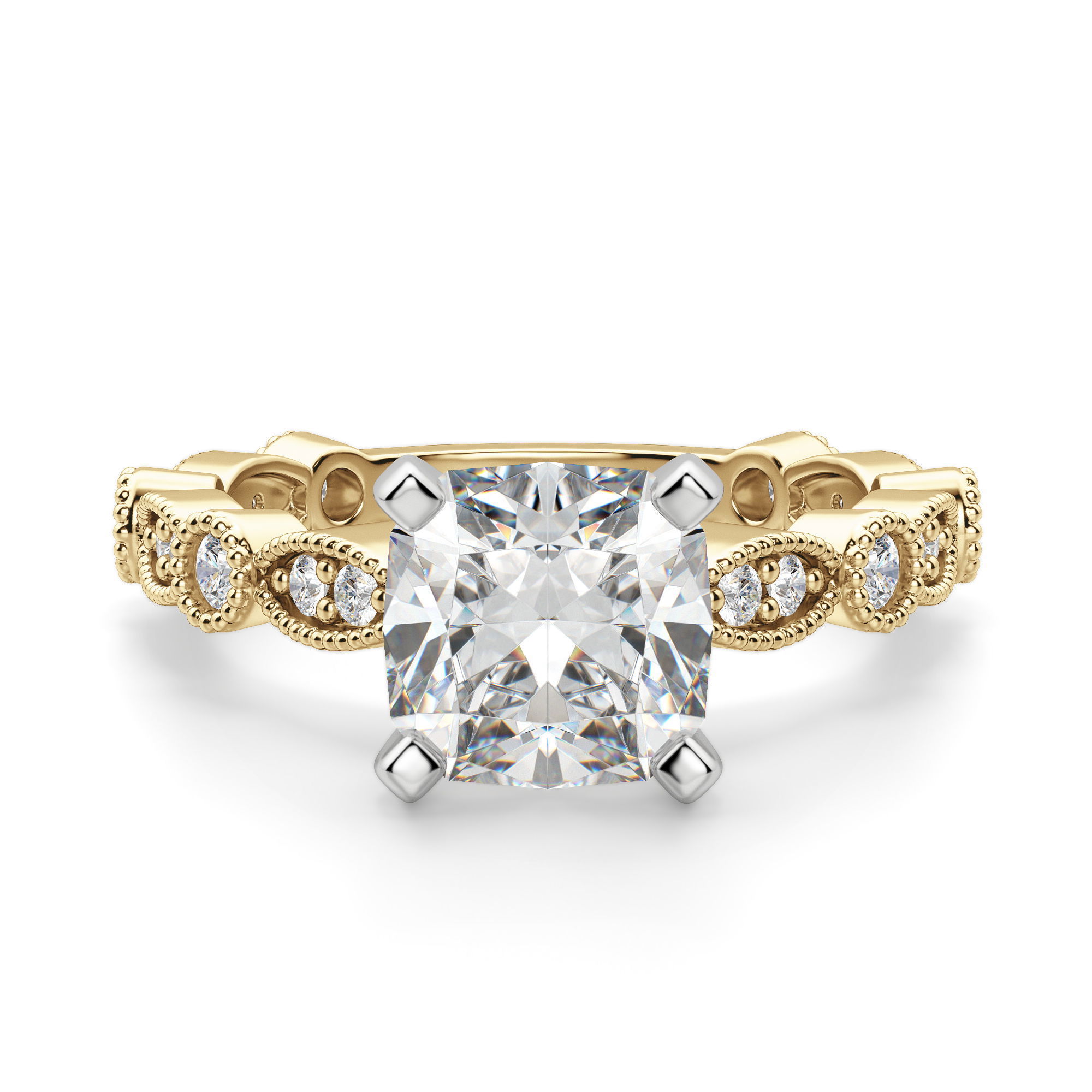 Infinite Love Cushion Cut Engagement Ring