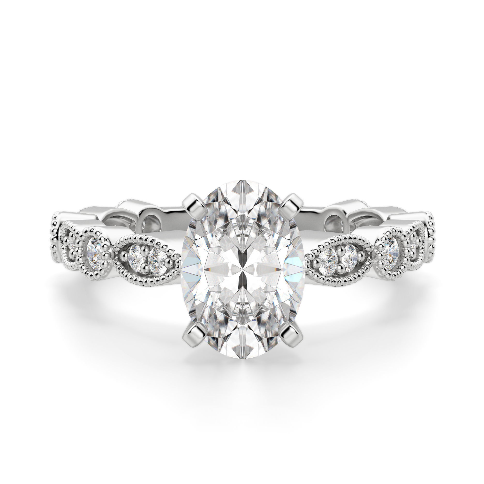 Infinite Love Oval Cut Engagement Ring