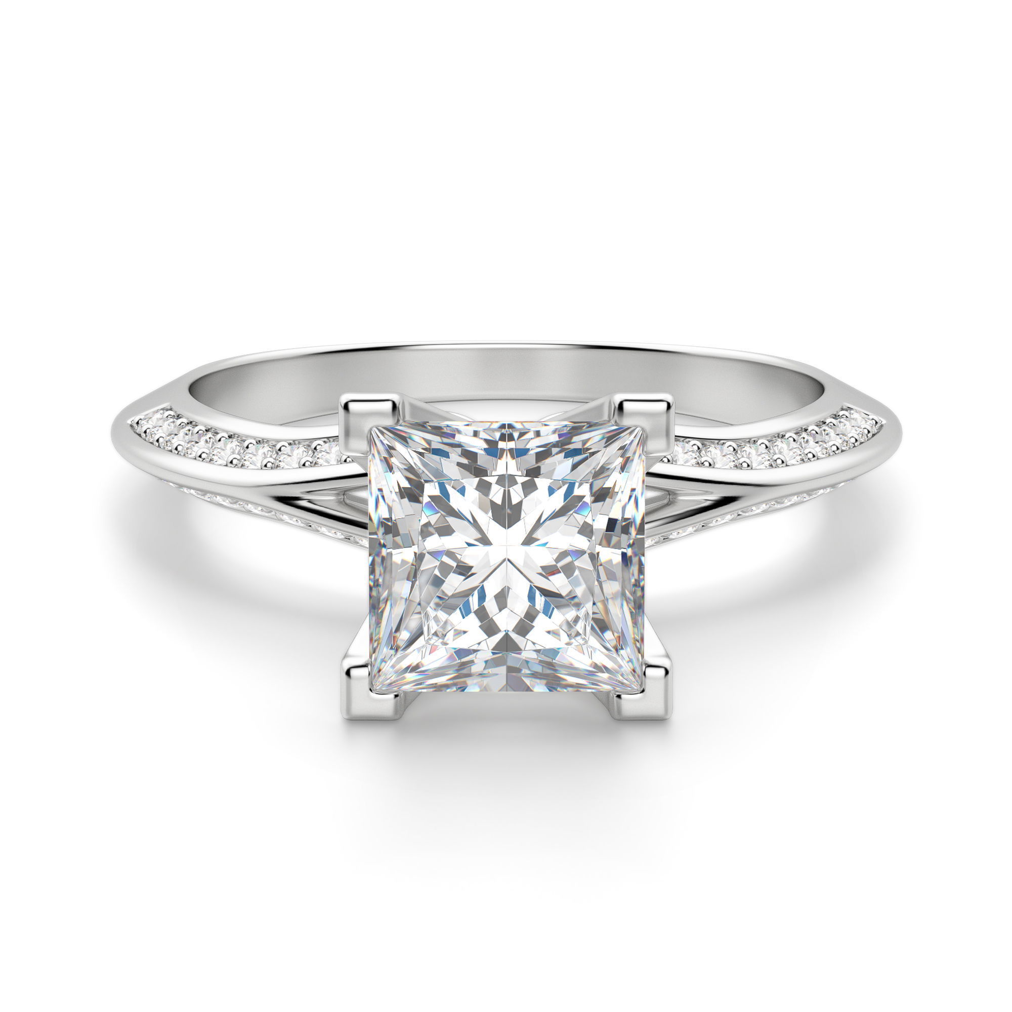 Irene Princess Cut Engagement Ring