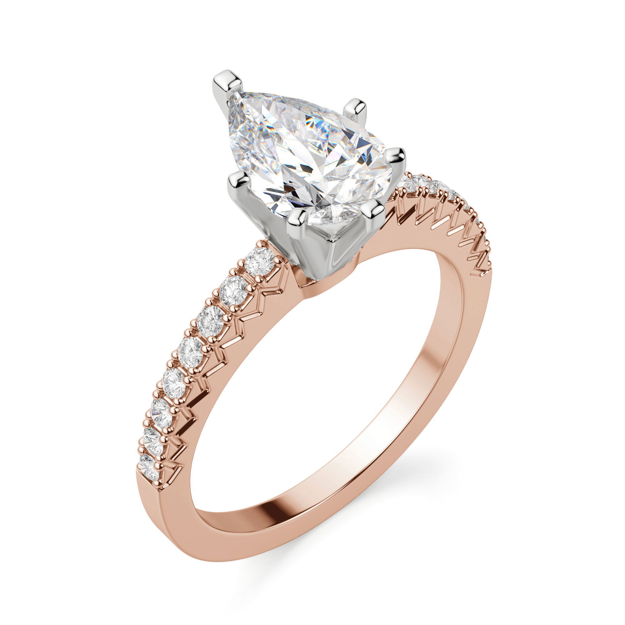 Angelix Pear Cut Engagement Ring