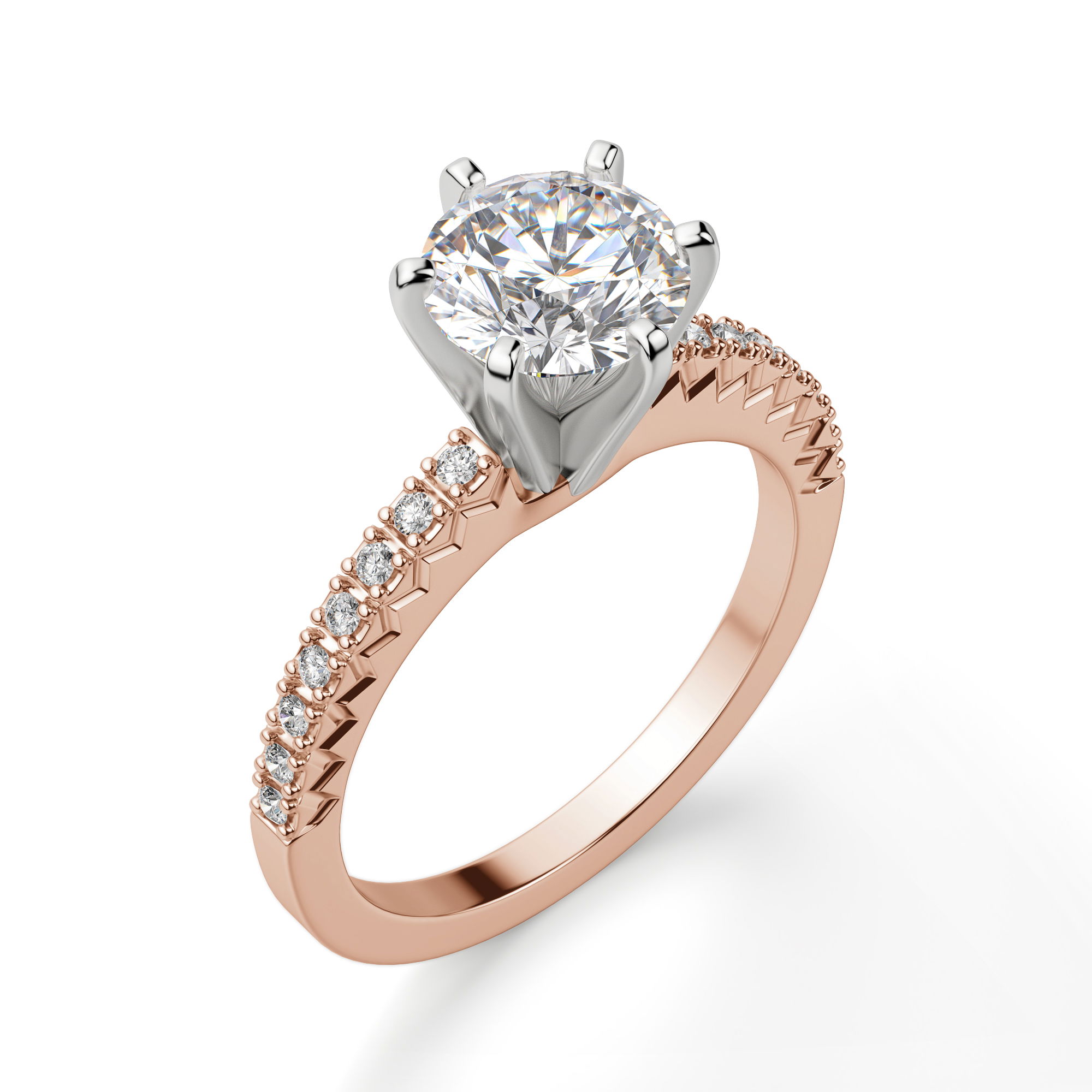 Angelix Round Cut Engagement Ring