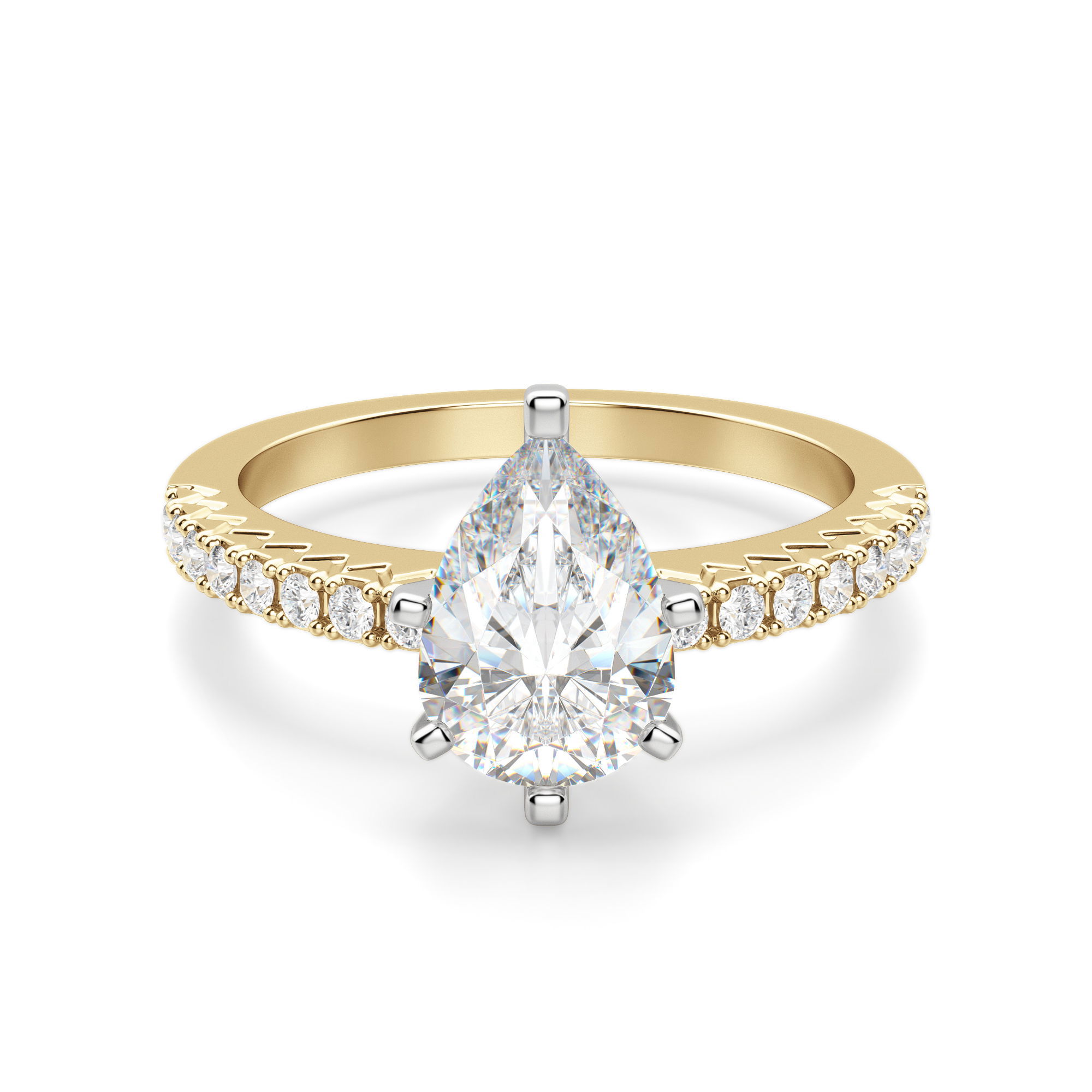 Angelix Pear Cut Engagement Ring