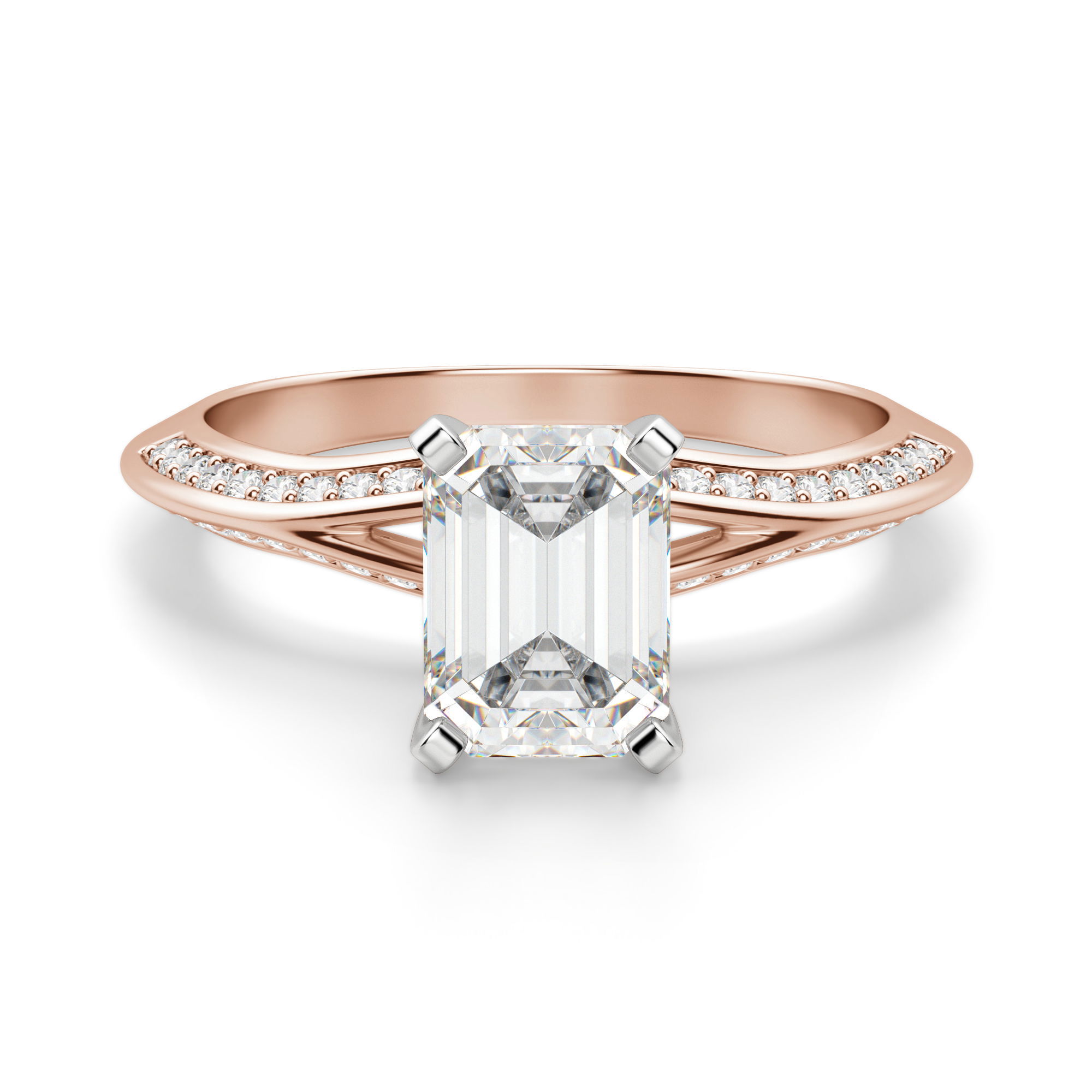 Irene Emerald Cut Engagement Ring